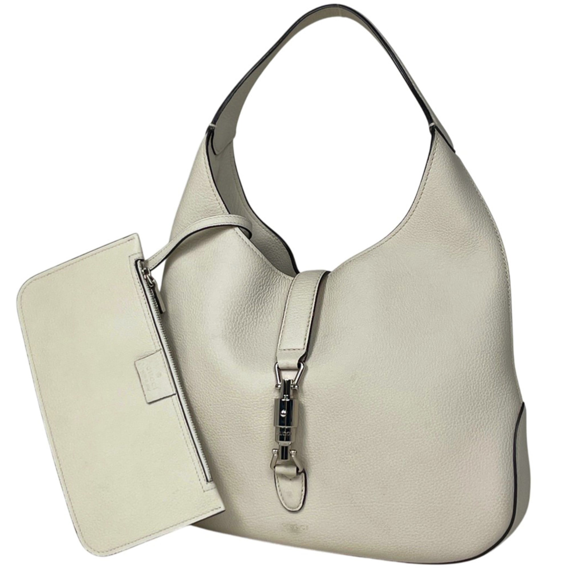 Gucci New Jackie White Leather Shoulder Bag (Pre-Owned)