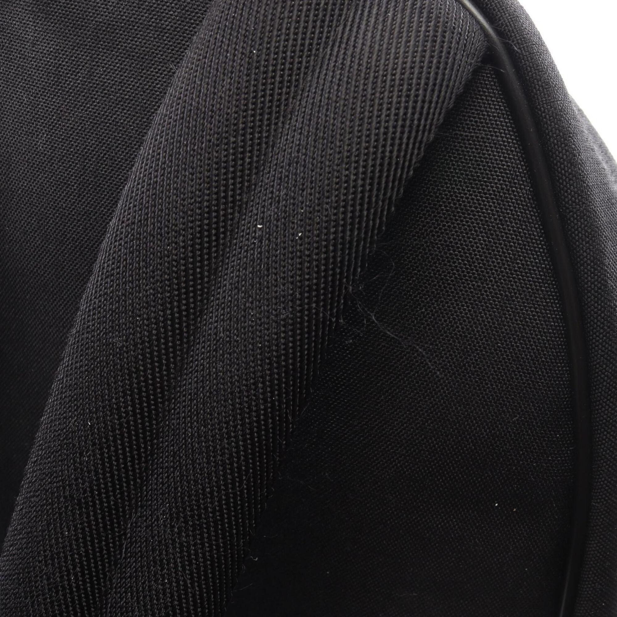 Saint Laurent Black Canvas Leather Backpack Handbag (Pre-Owned)