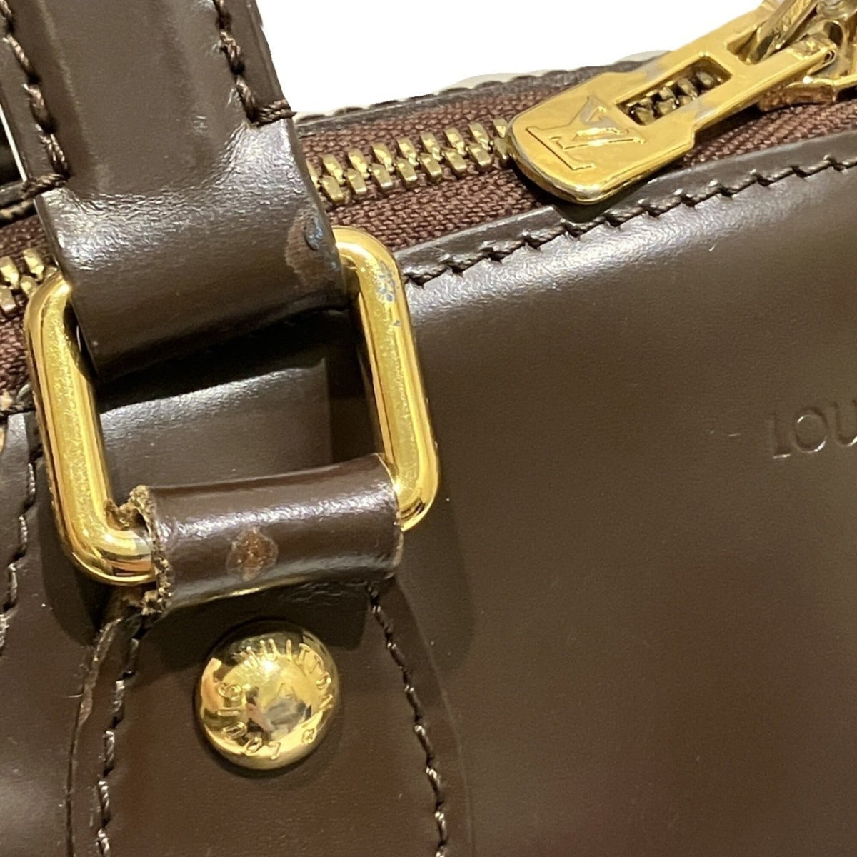 Louis Vuitton Damier Brown Damier Canvas Handbag (Pre-Owned)
