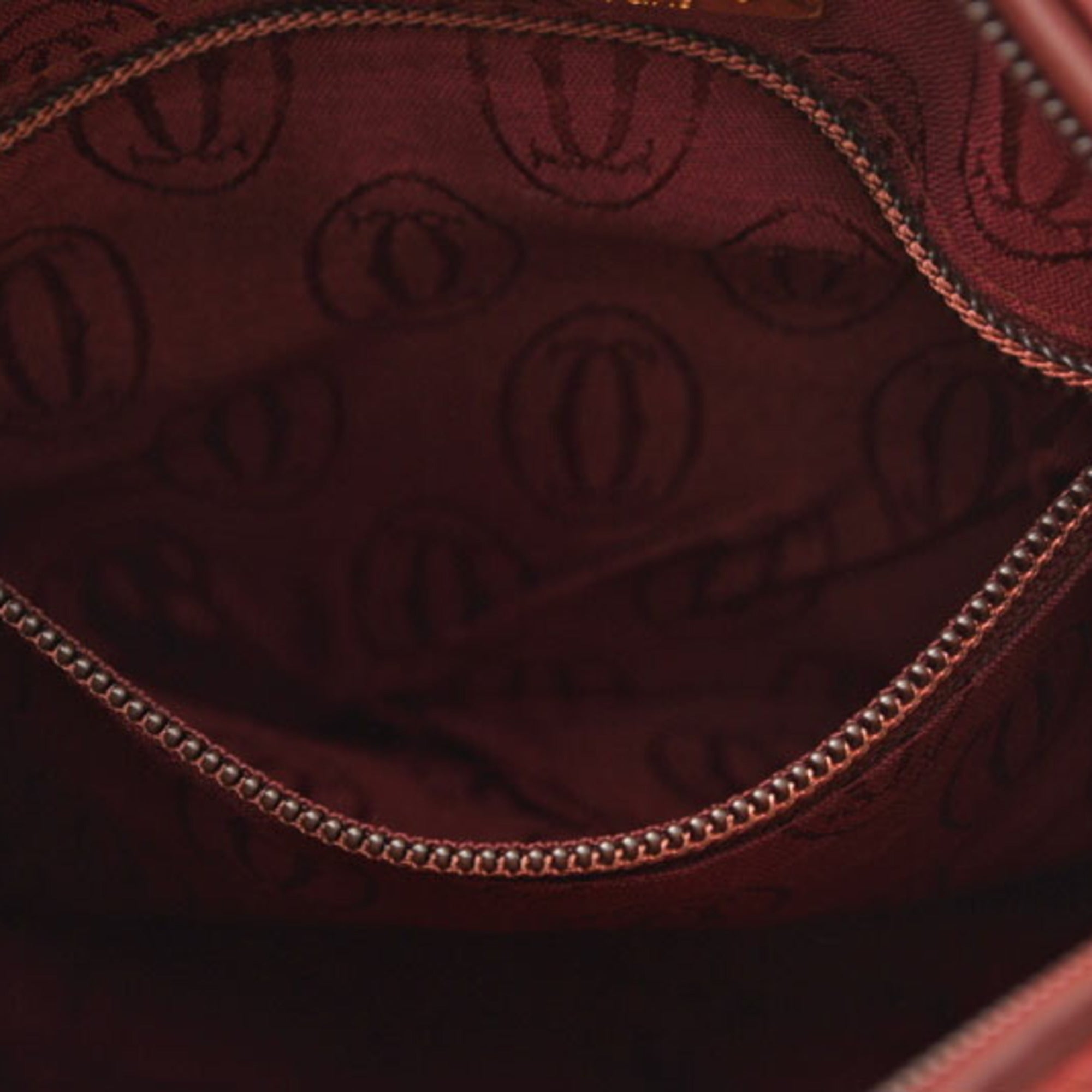 Cartier Must Bordeaux Leather Shoulder Bag (Pre-Owned)