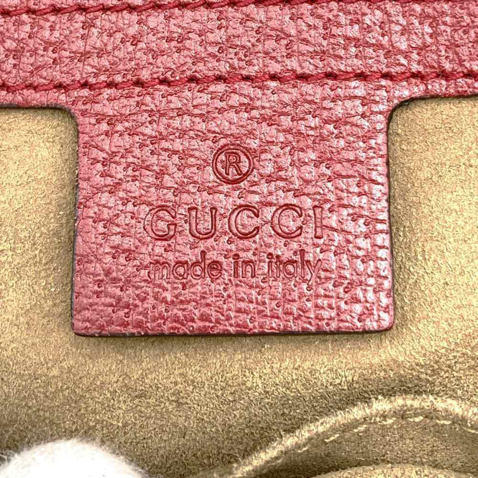 Gucci Green Multi-Color Red Color Yellow Gg Supreme Canvas Leather Backpack (Pre-Owned)