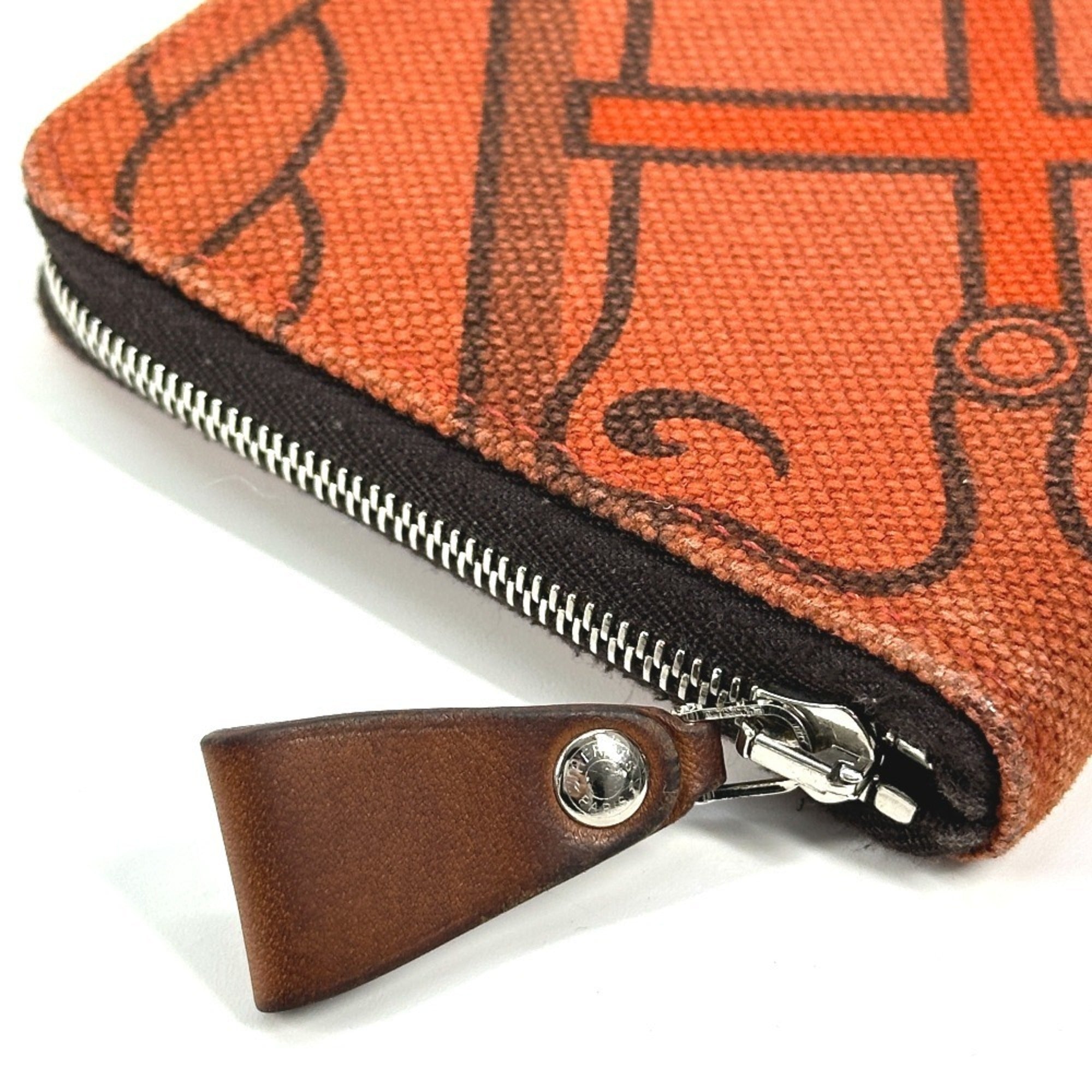 Hermes Orange Canvas Wallet (Bi-Fold) (Pre-Owned)