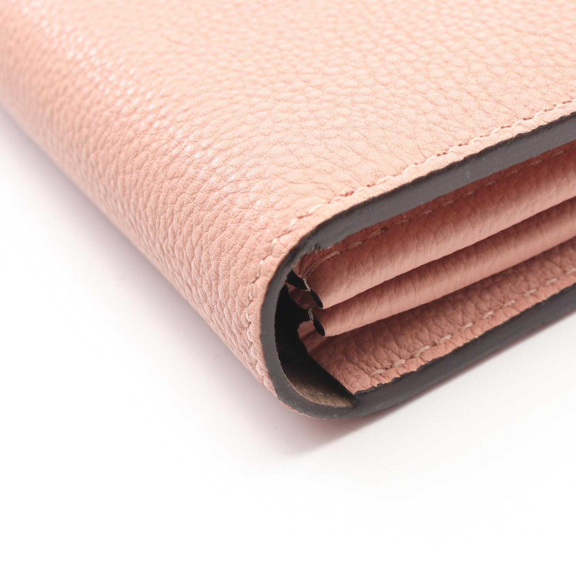 Louis Vuitton Pink Leather Long Wallet (Bi-Fold) (Pre-Owned)