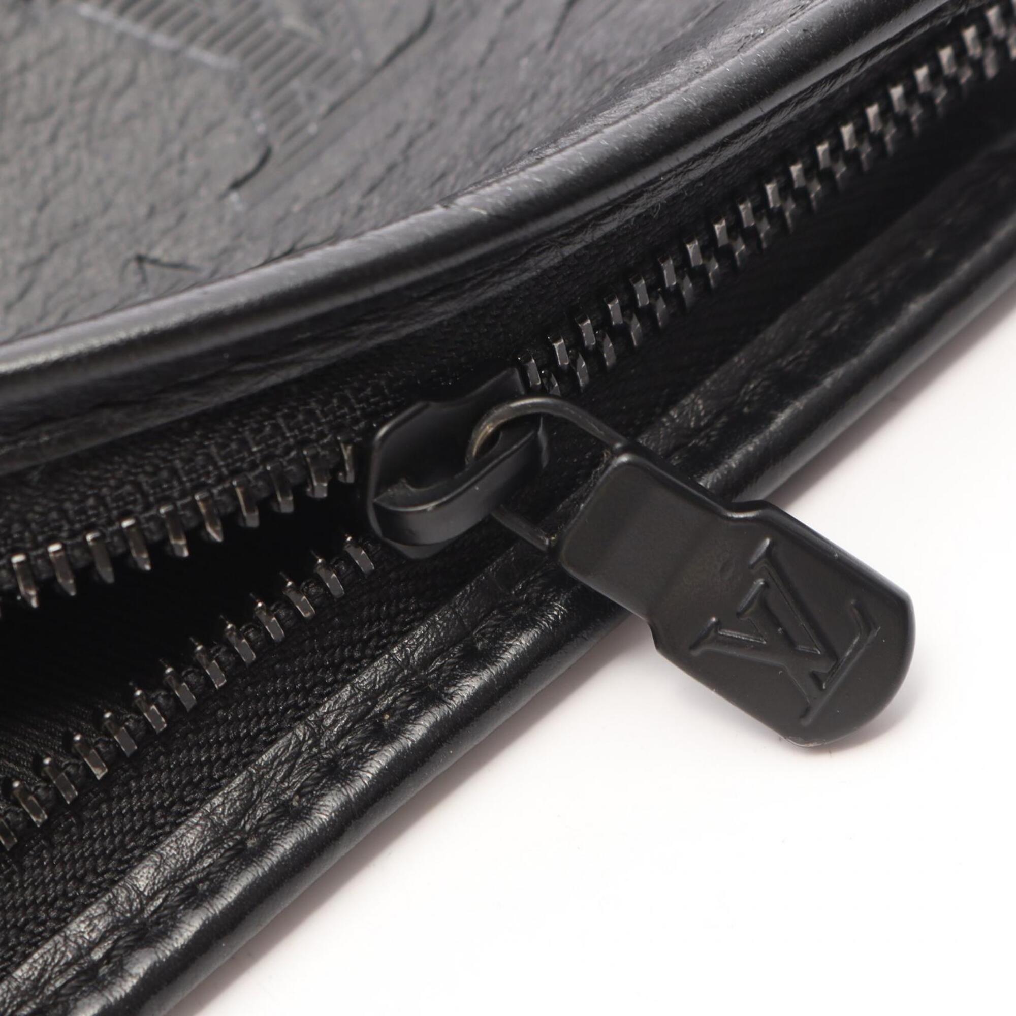 Louis Vuitton Black Noir Monogram Shadow Handbag Shoulder Bag (Pre-Owned)