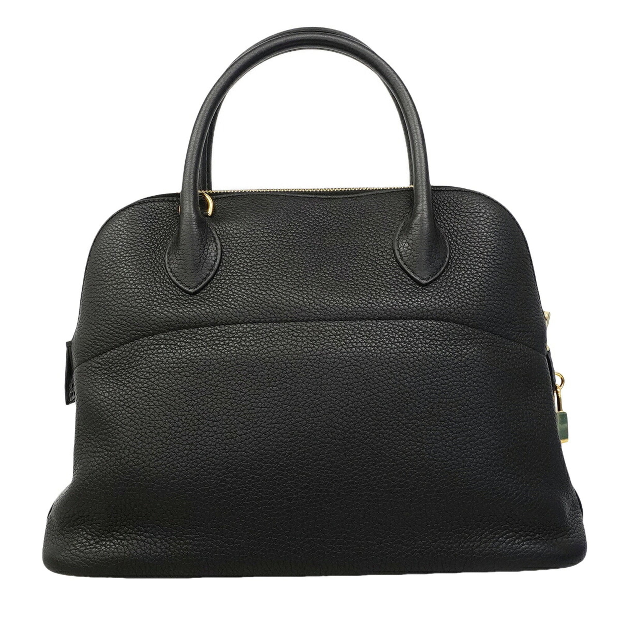 Hermes Black Taurillon Clemence Leather Handbag (Pre-Owned)