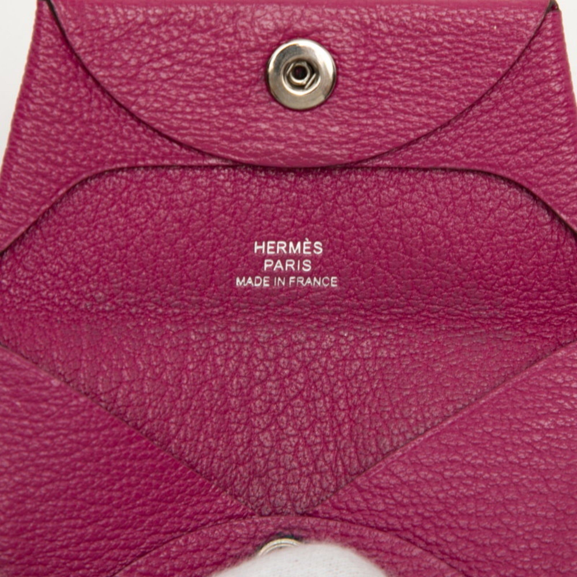 Hermes Rose Purple Chevre Leather Coin Purse/Coin Case (Pre-Owned)