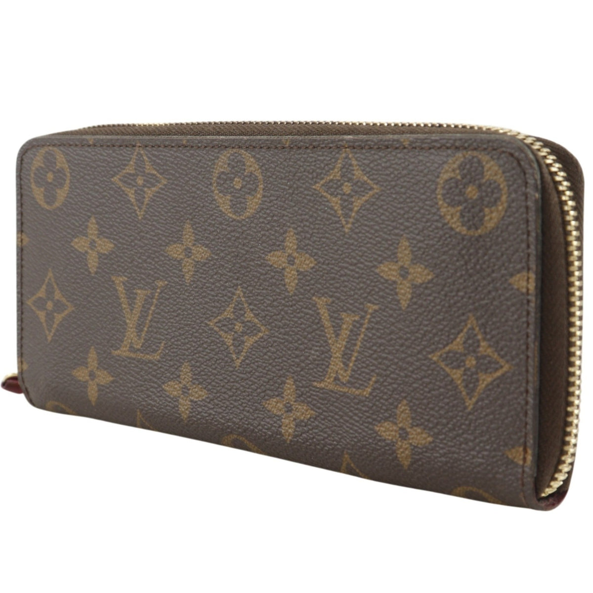Louis Vuitton Brown Fuchsia Galle Monogram Red Color Monogram Long Wallet (Bi-Fold) (Pre-Owned)