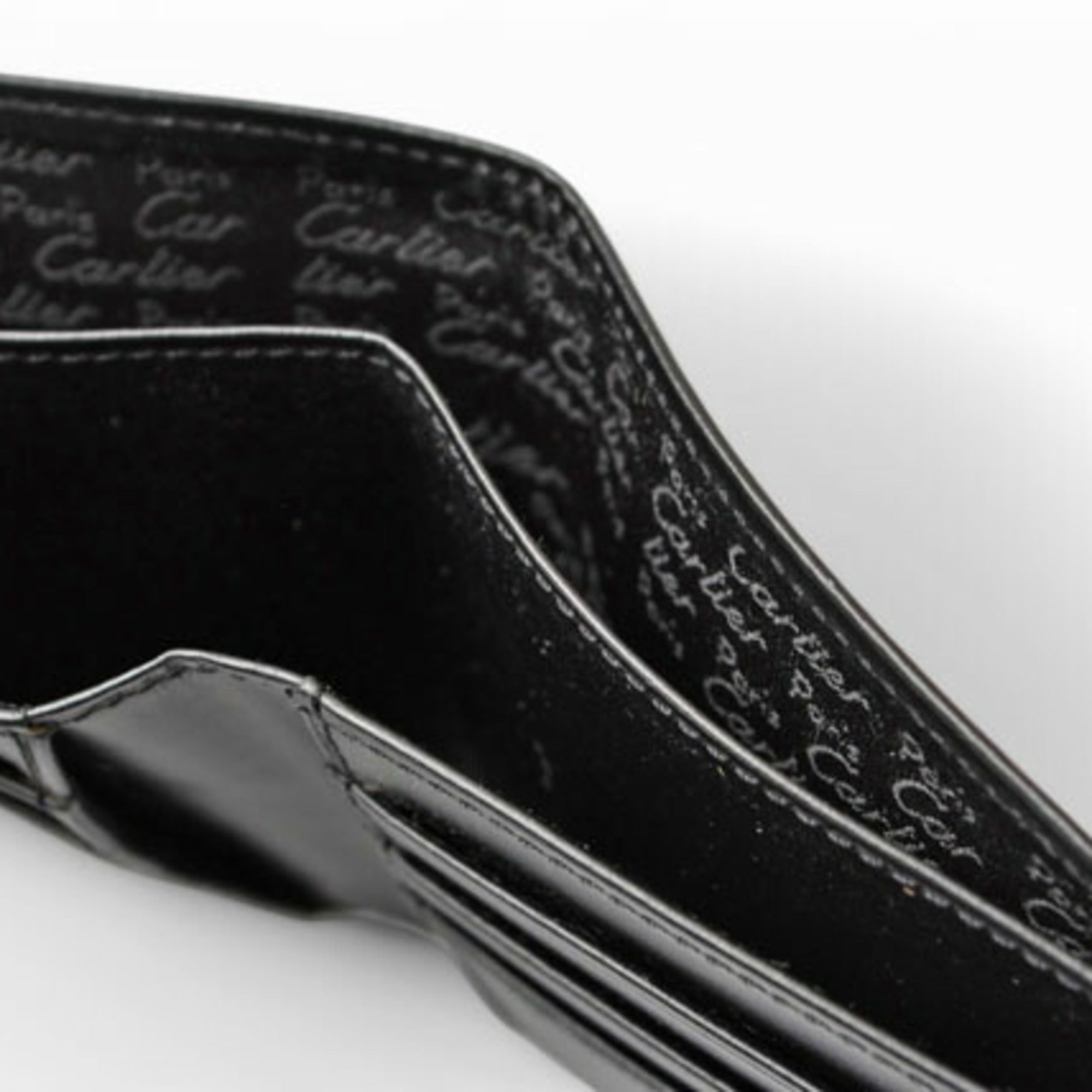 Cartier Black Leather Wallet (Bi-Fold) (Pre-Owned)