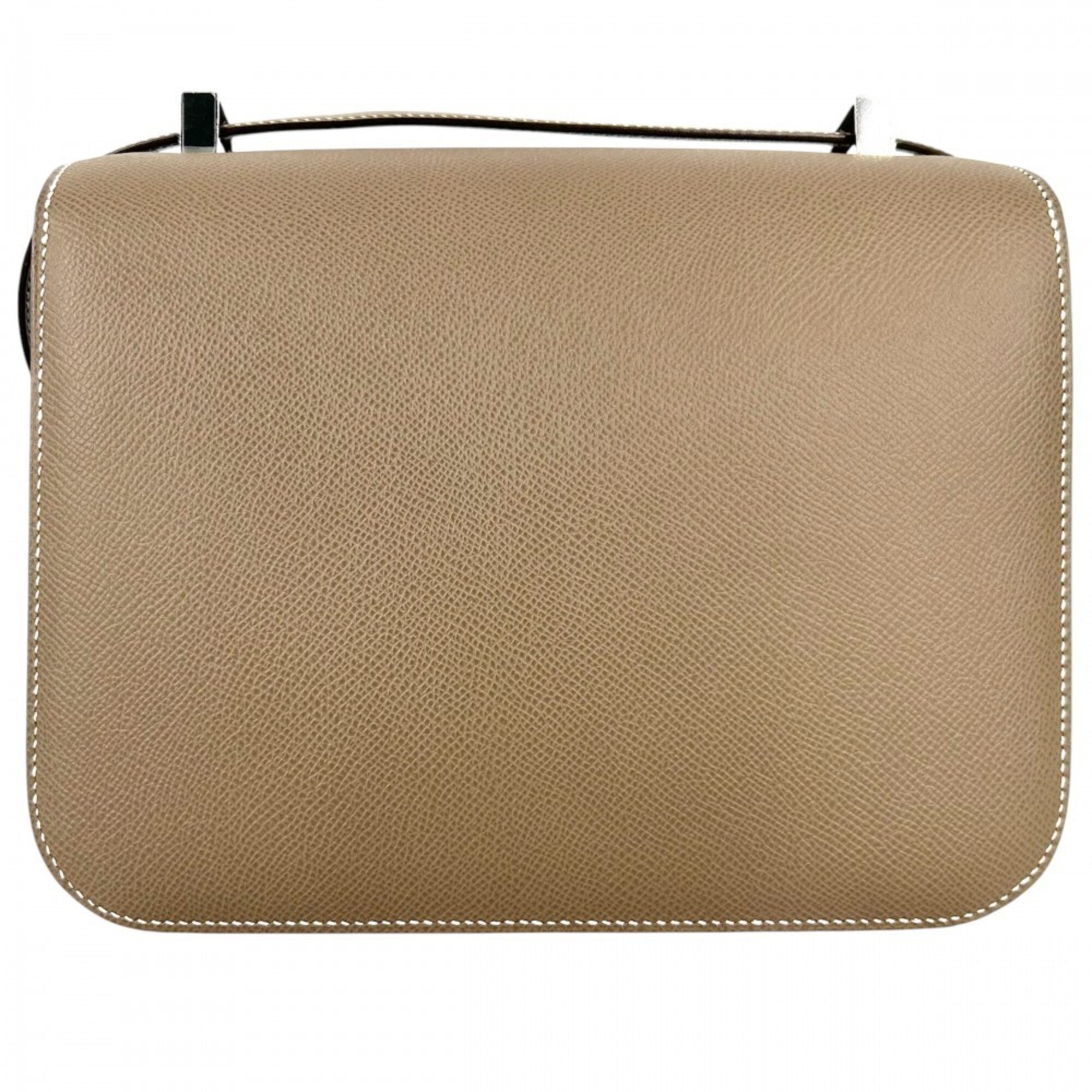 Hermes Etoupe Gray Epsom Leather Pochette Shoulder Bag (Pre-Owned)