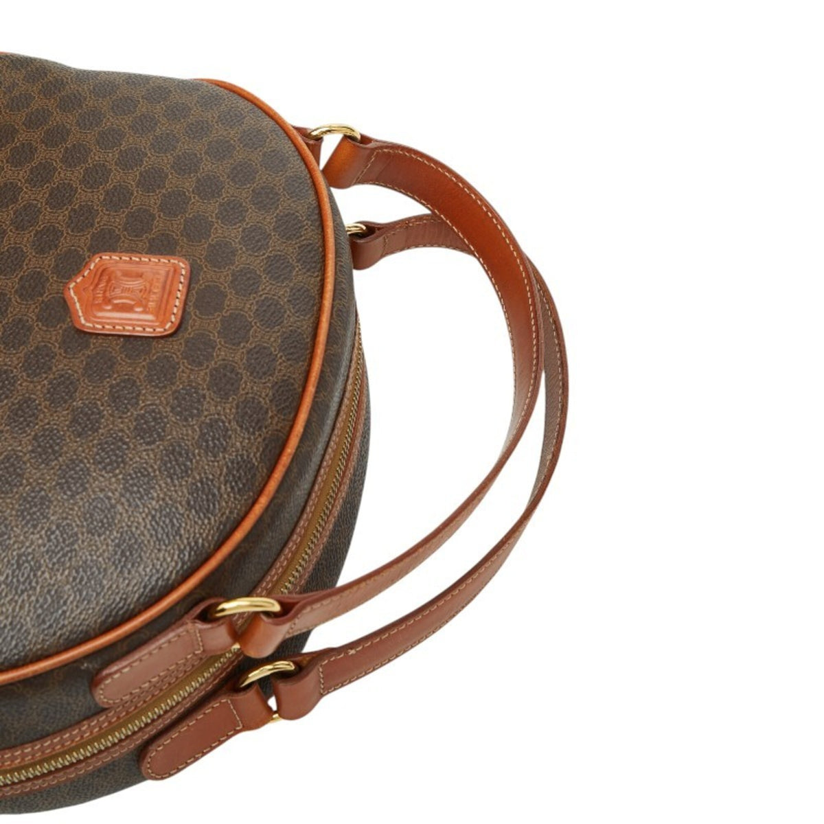 Celine Macadam Brown Pvc Leather Handbag (Pre-Owned)