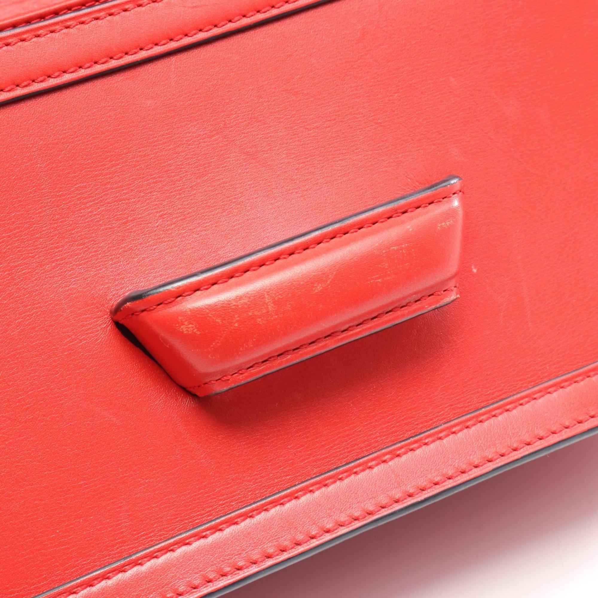 Loewe Red Color Leather Shoulder Bag (Pre-Owned)