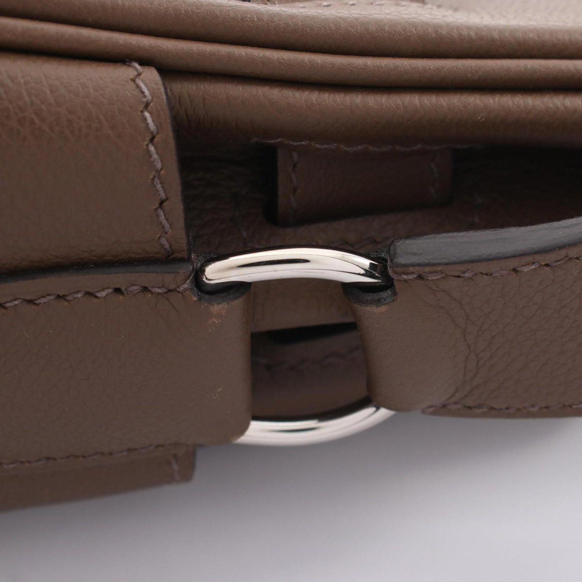 Hermes Brown Evercalf Leather Shoulder Bag (Pre-Owned)