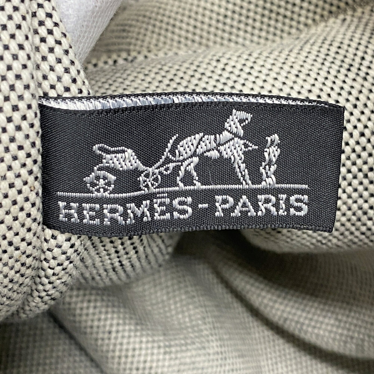 Hermes Gray Canvas Tote Bag (Pre-Owned)