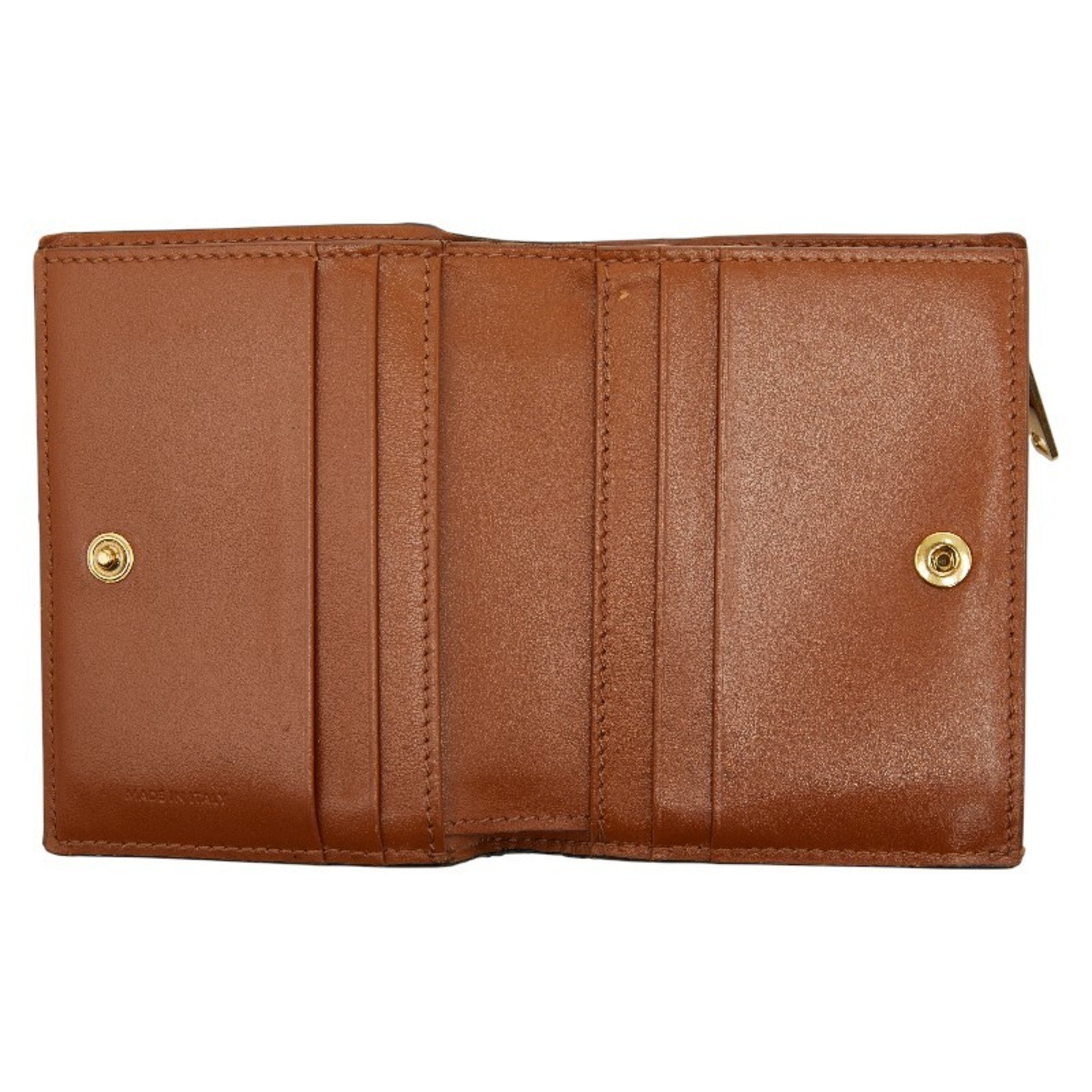 Celine Black Brown Pvc Leather Wallet (Bi-Fold) (Pre-Owned)