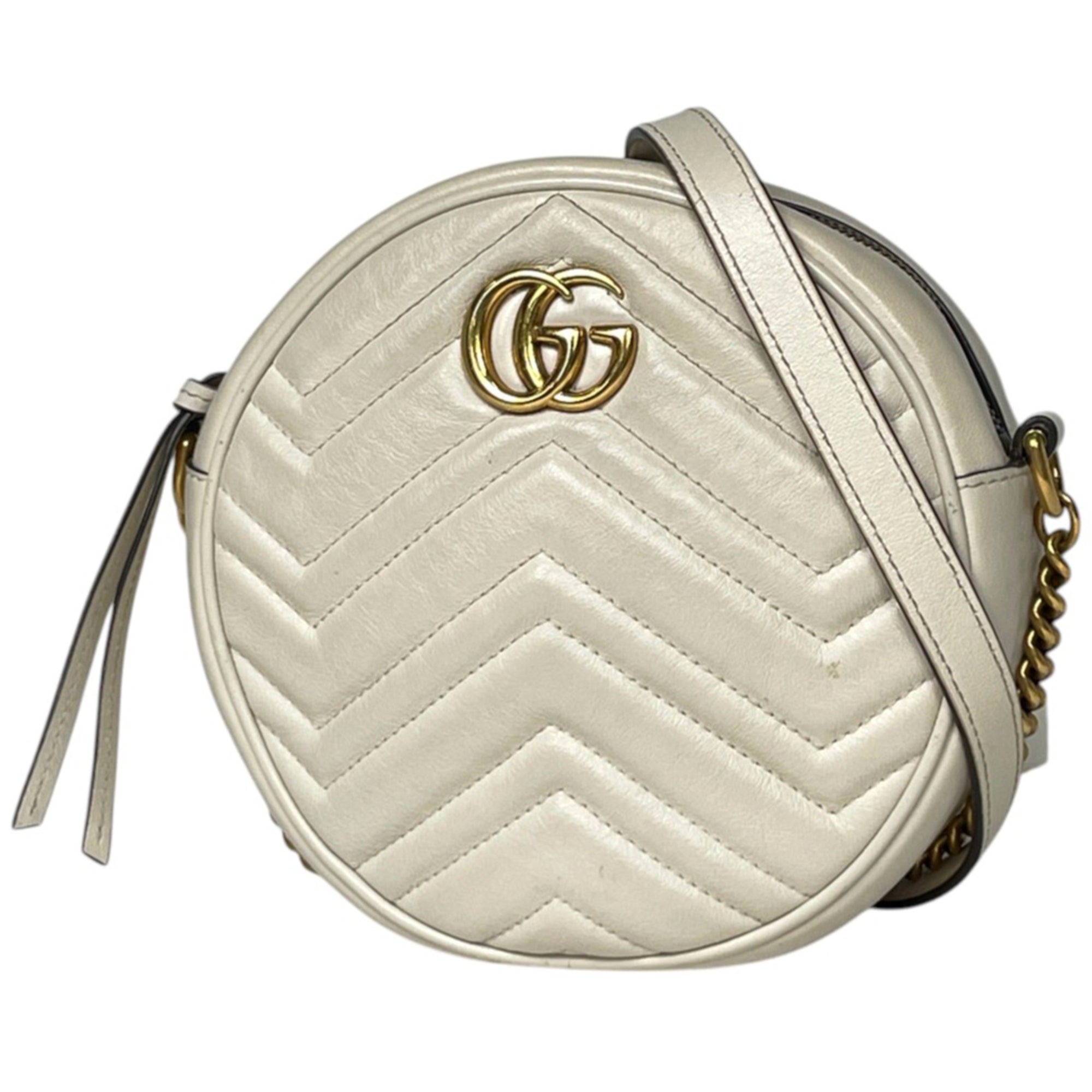 Gucci Ivory Leather Shoulder Bag (Pre-Owned)
