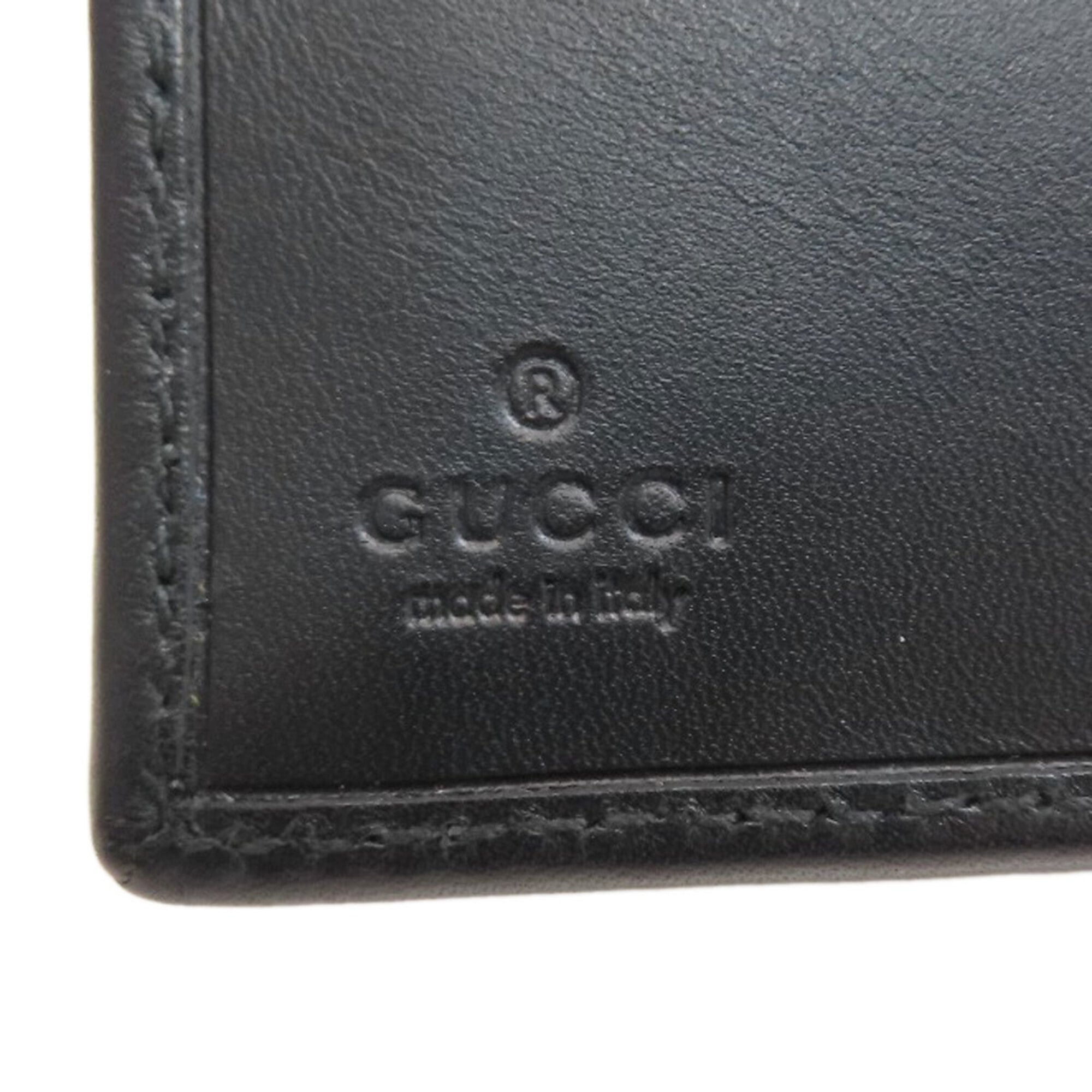 Gucci Black Canvas Leather Wallet (Bi-Fold) (Pre-Owned)