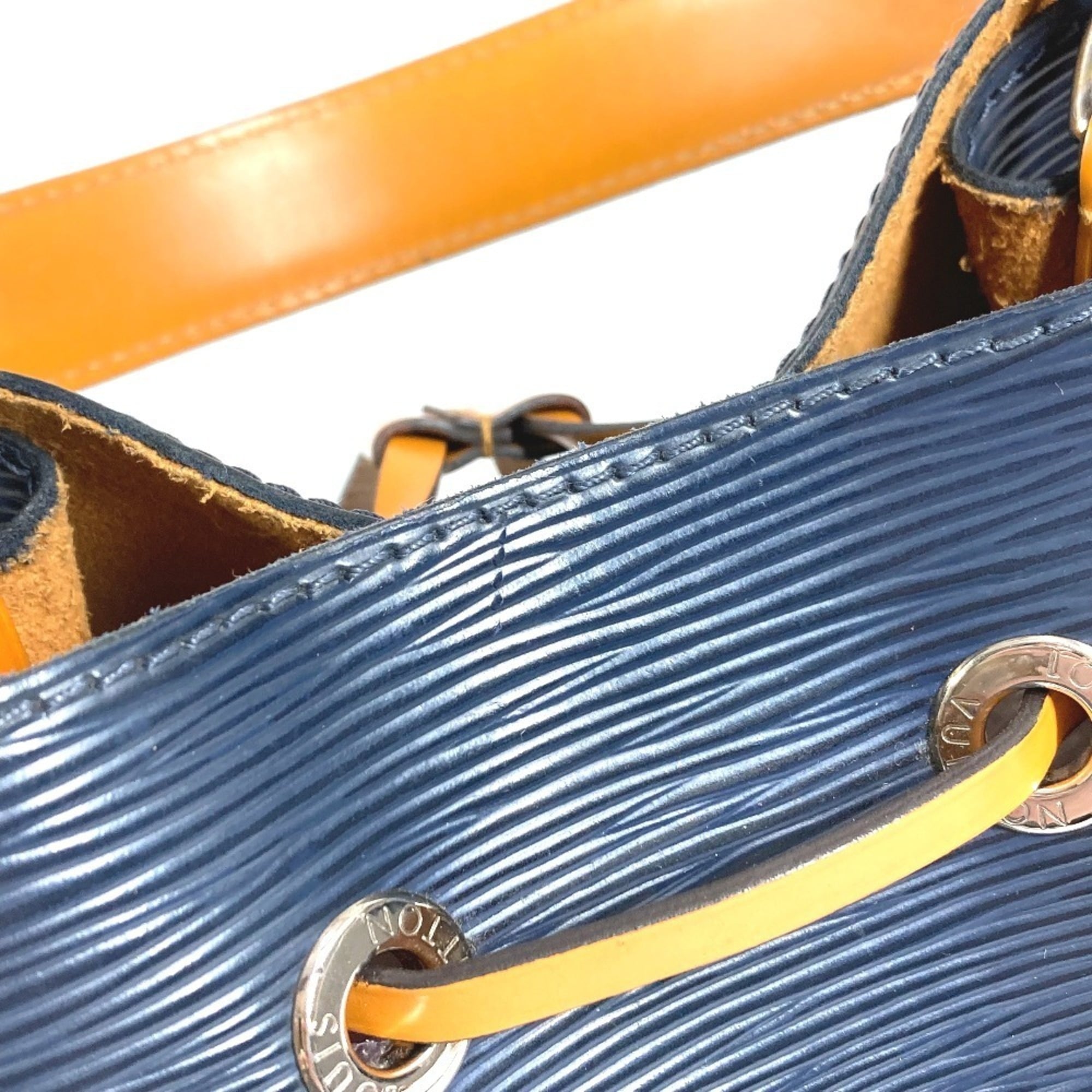 Louis Vuitton Bicolor Galle Indigo Navy Saffron Yellow Epi Leather Handbag Shoulder Bag (Pre-Owned)