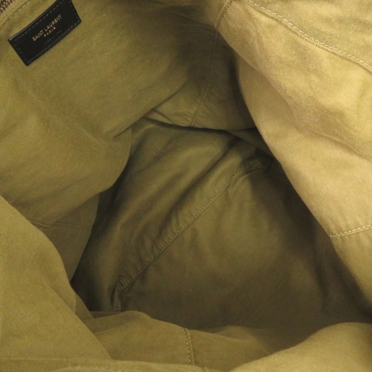 Yves Saint Laurent Khaki Canvas Tote Bag (Pre-Owned)