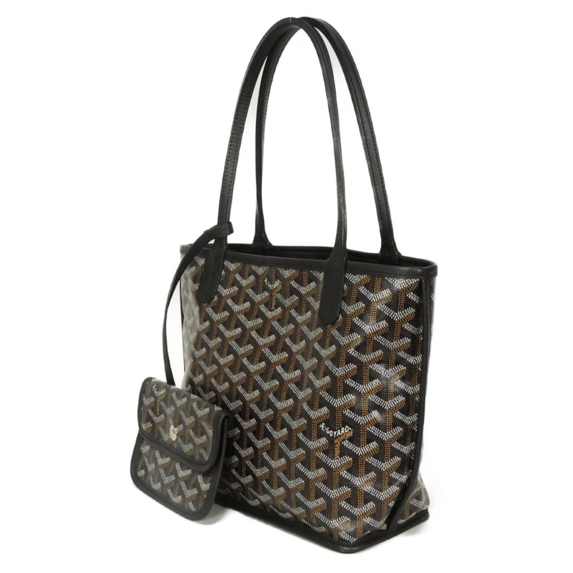 Goyard Black Canvas Leather Tote Bag (Pre-Owned)