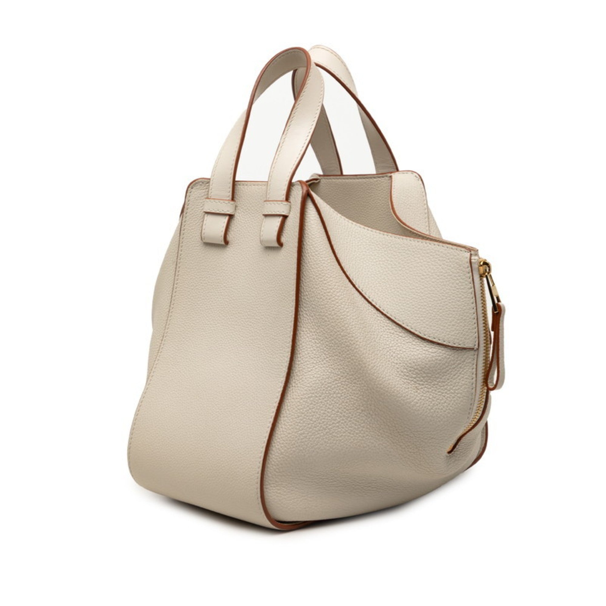 Loewe Hammock White Leather Handbag Shoulder Bag (Pre-Owned)