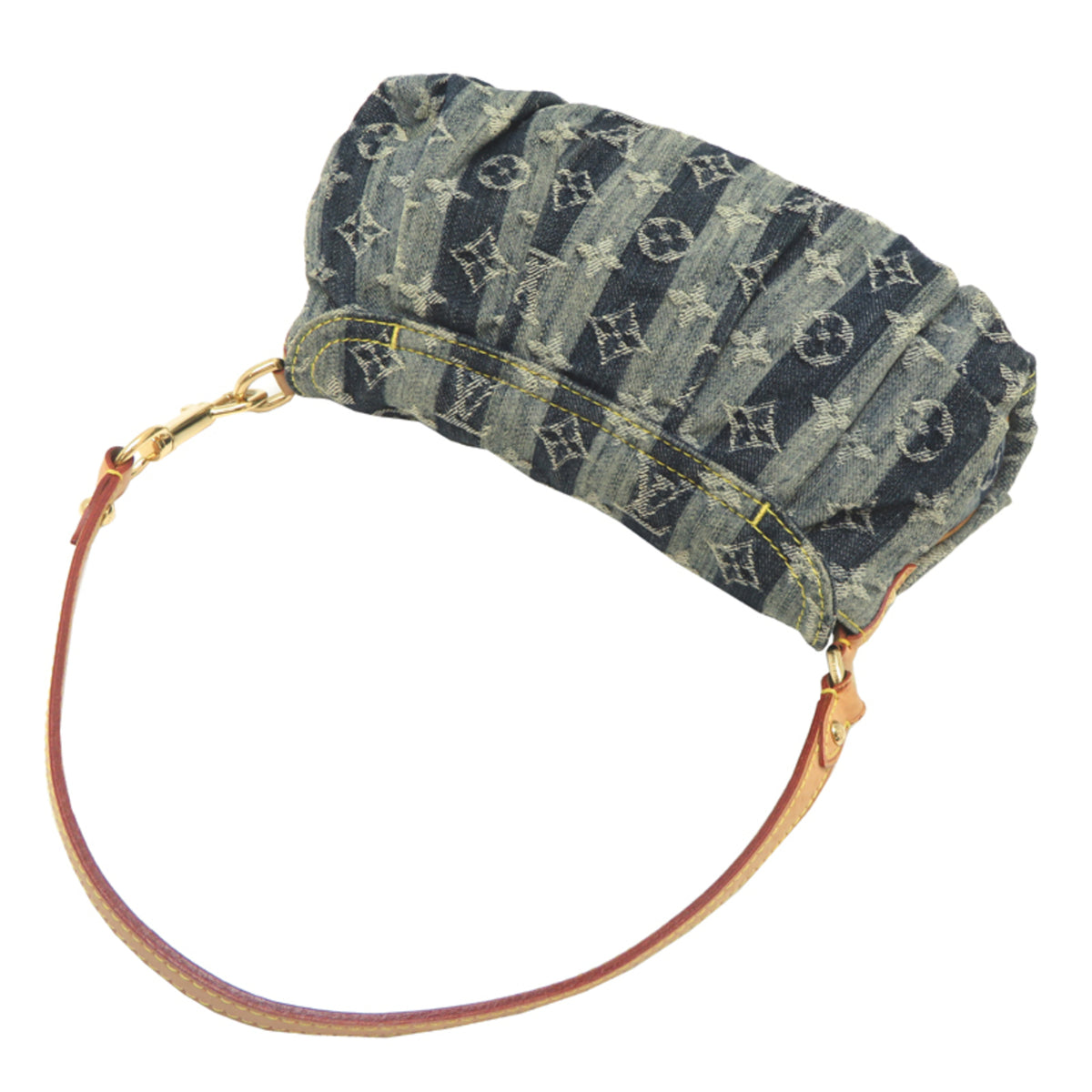 Louis Vuitton Blue Monogram Denim Shoulder Bag (Pre-Owned)