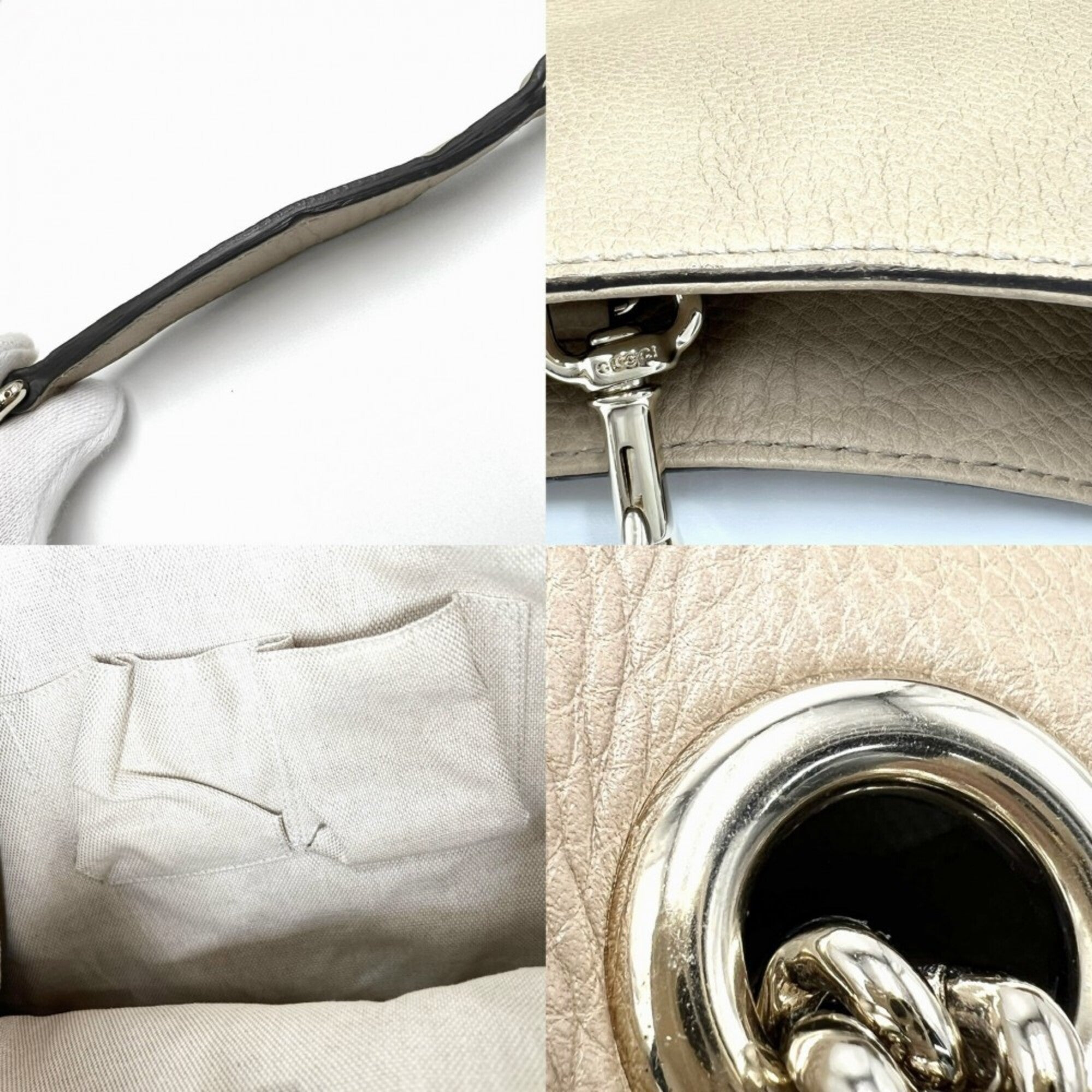 Gucci Beige Leather Handbag (Pre-Owned)