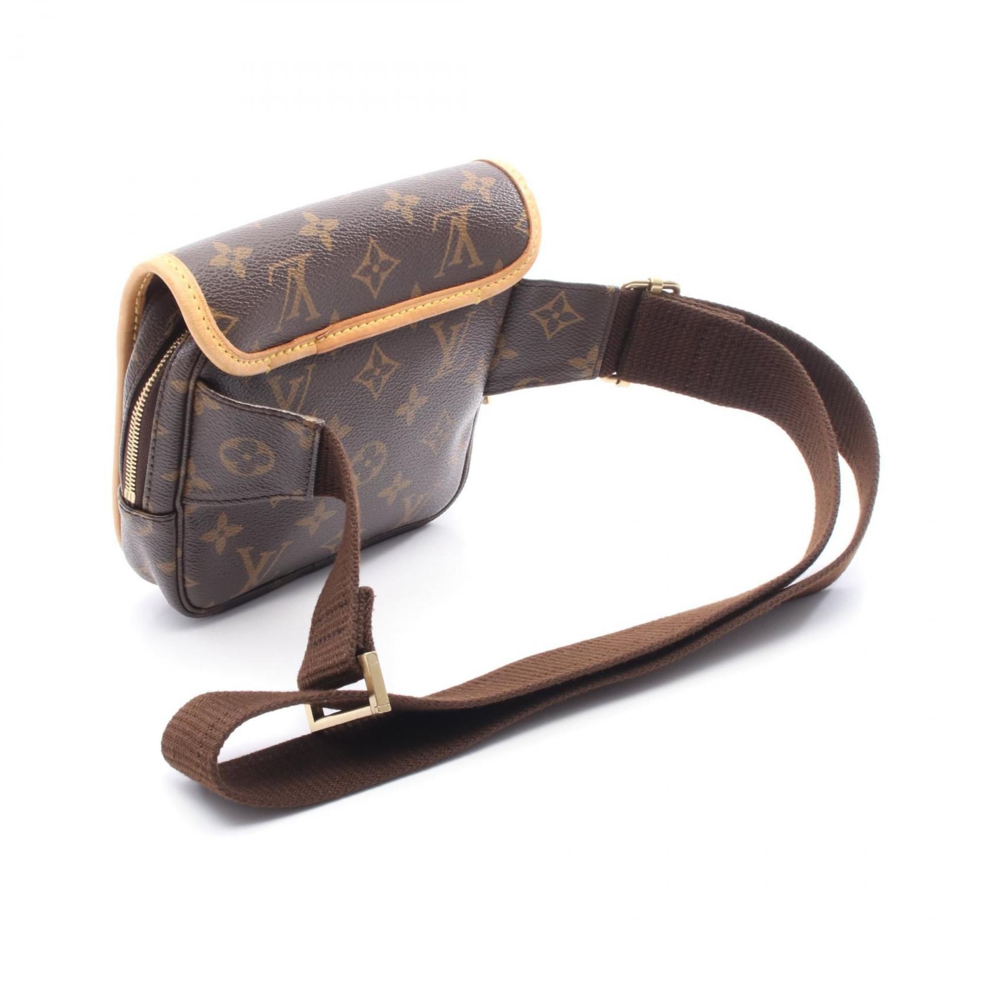 Louis Vuitton Brown Coated Canvas Leather Fanny Pack (Pre-Owned)