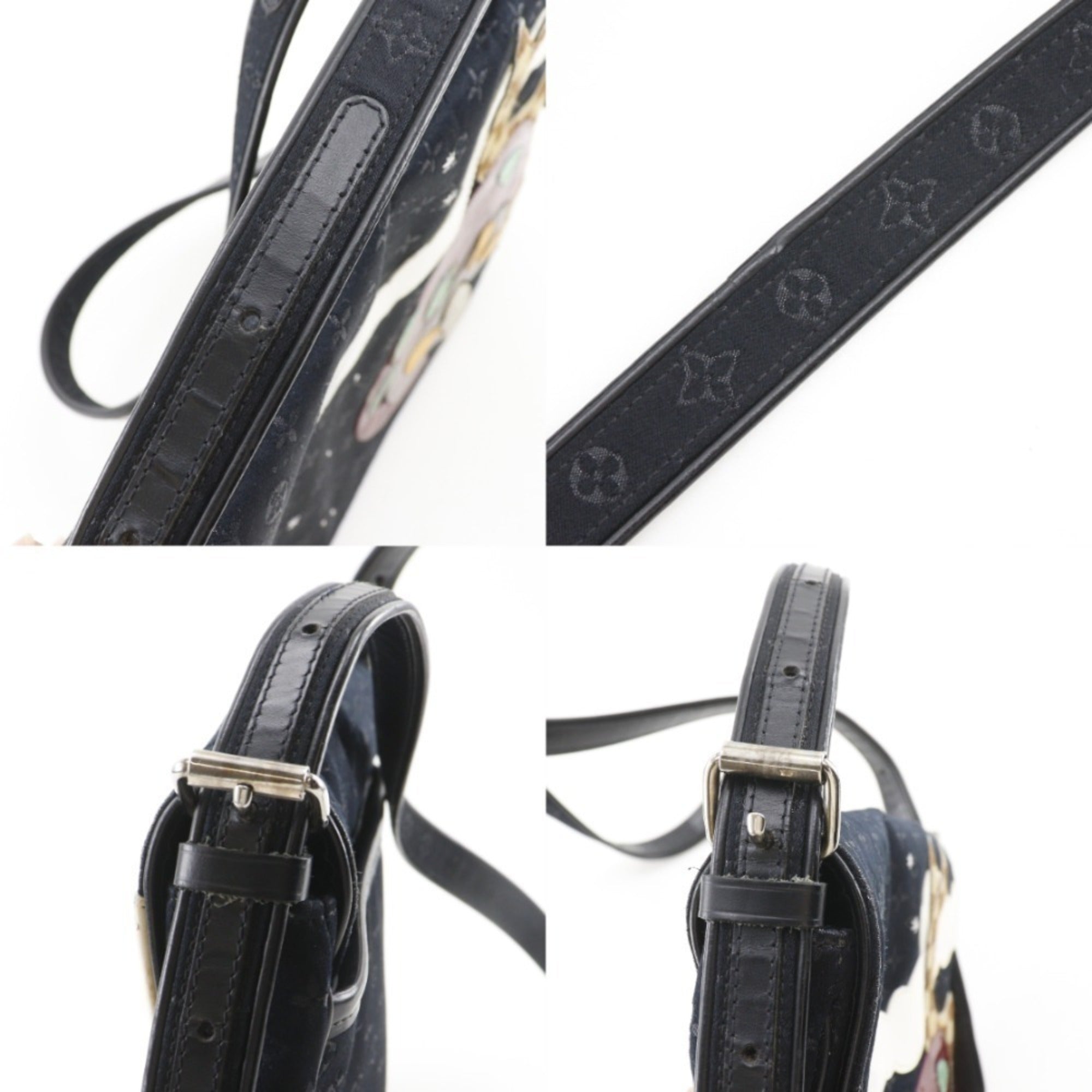 Louis Vuitton Black Monogram Satin Monogram Vernis Leather Shoulder Bag (Pre-Owned)
