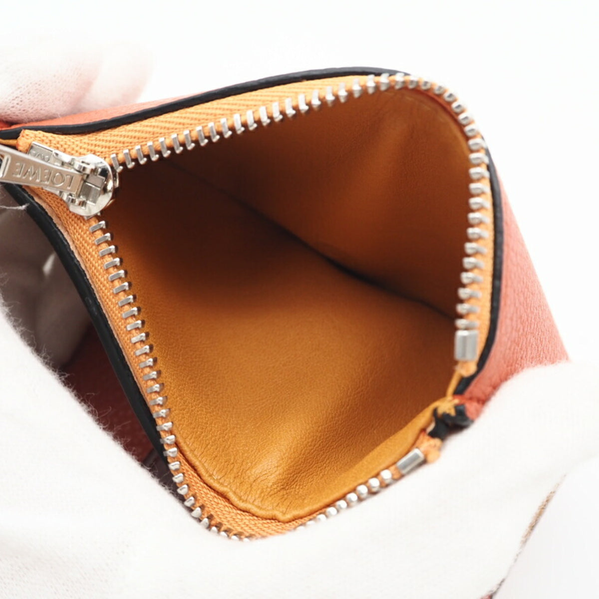 Loewe Orange Leather Wallet (Tri-Fold) (Pre-Owned)