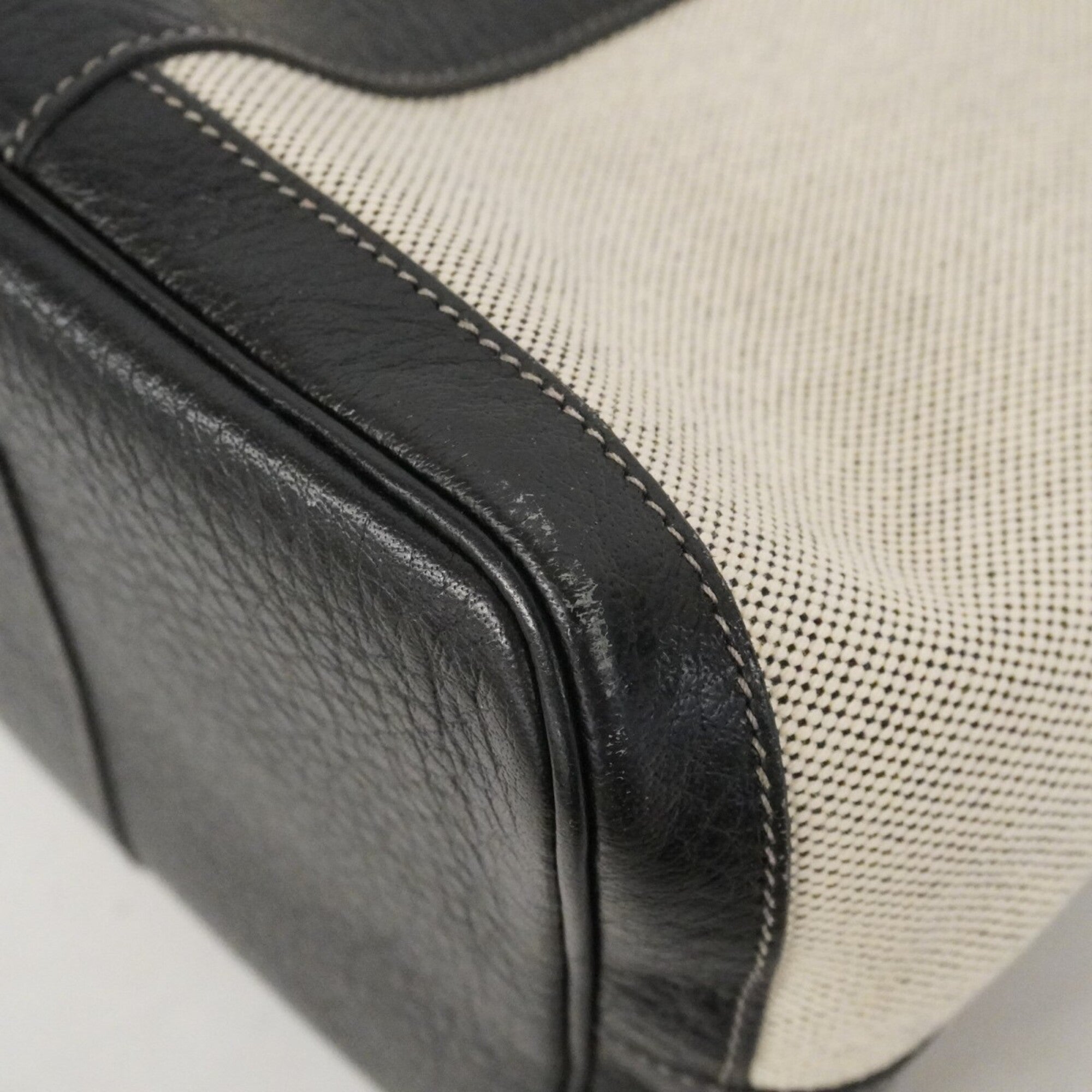 Hermes Black Toile H Tote Bag (Pre-Owned)