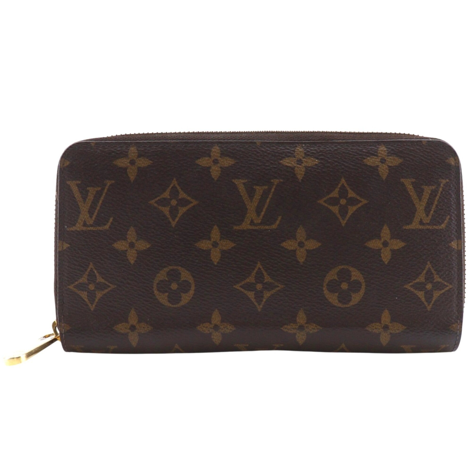 Louis Vuitton Brown Fuchsia Monogram Red Color Monogram Long Wallet (Bi-Fold) (Pre-Owned)