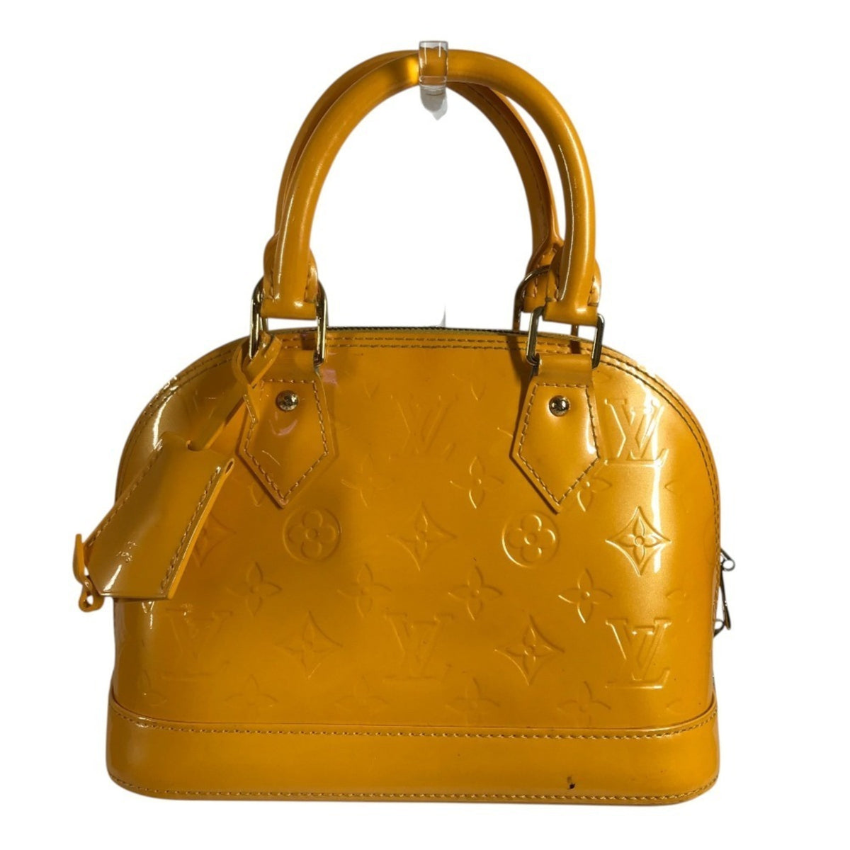Louis Vuitton Yellow Monogram Vernis Handbag Shoulder Bag Tote Bag (Pre-Owned)