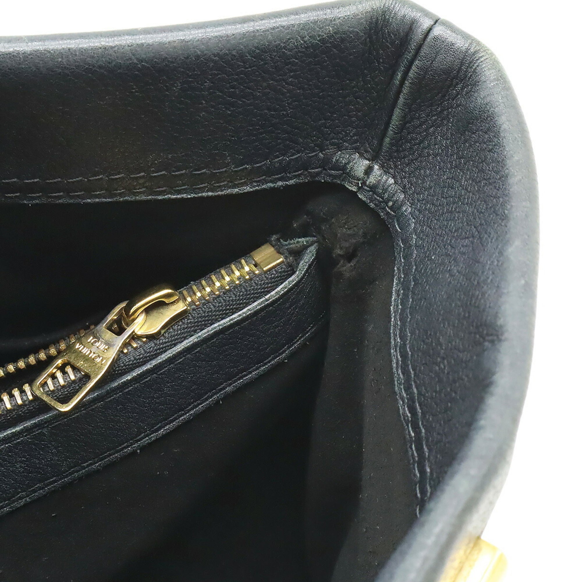 Louis Vuitton Monogram Black Noir Monogram Leather Tote Bag (Pre-Owned)