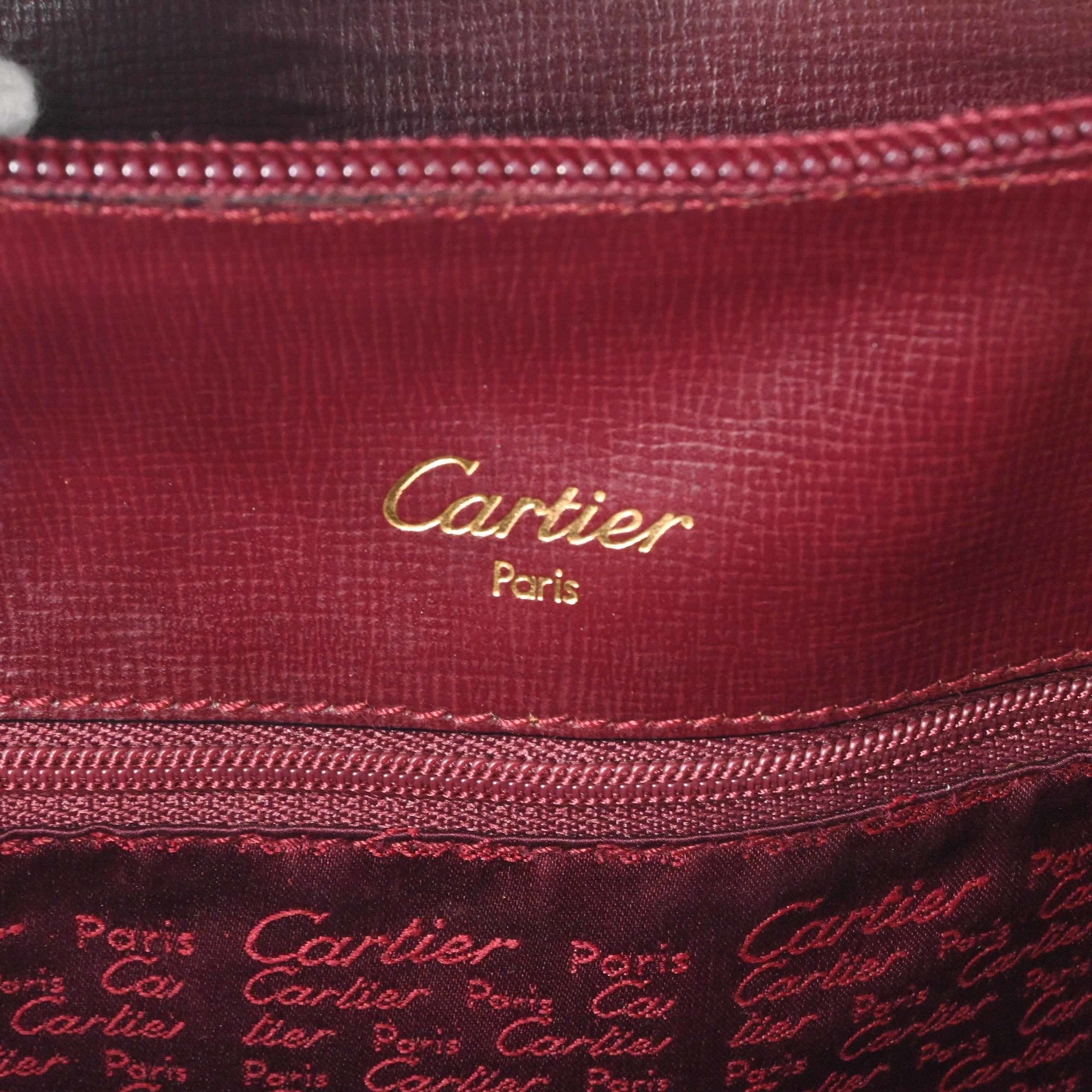 Cartier Bordeaux Leather Backpack (Pre-Owned)