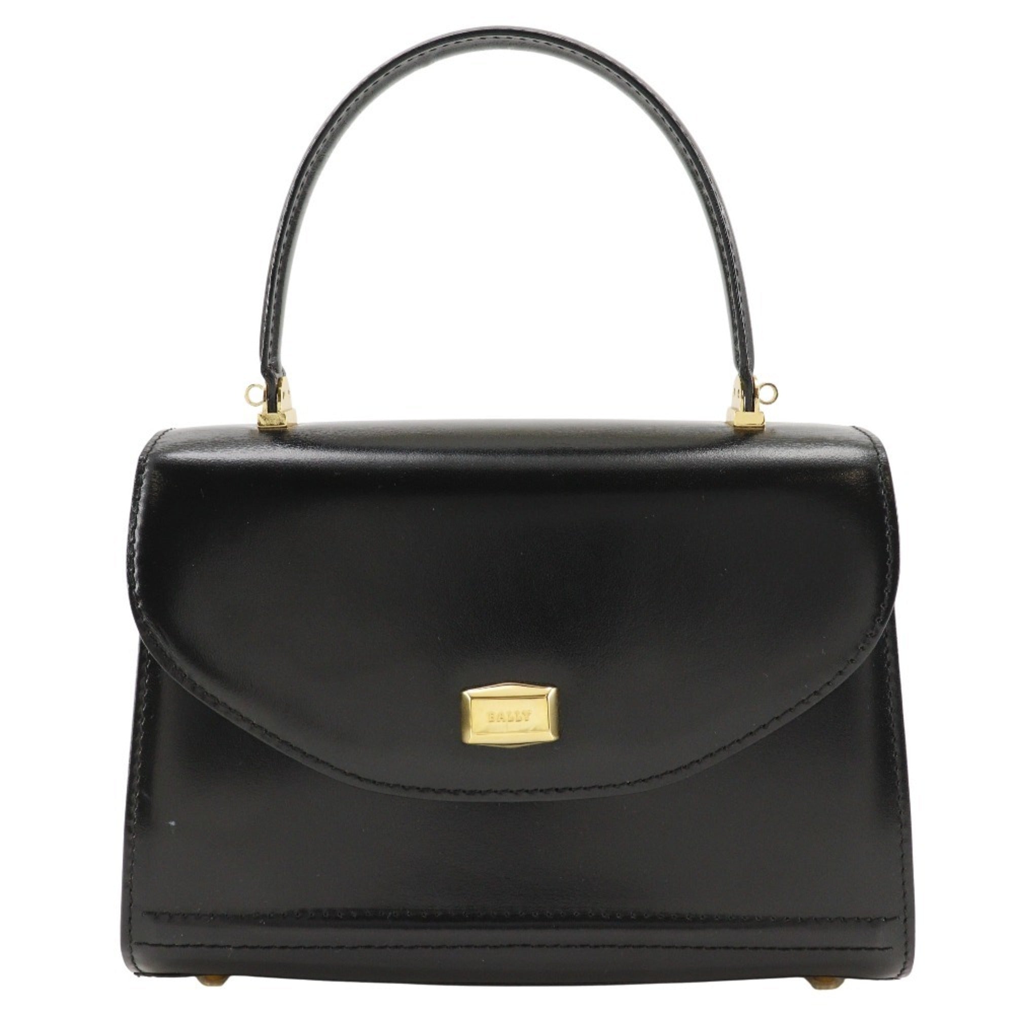 Bally Black Leather Handbag (Pre-Owned)