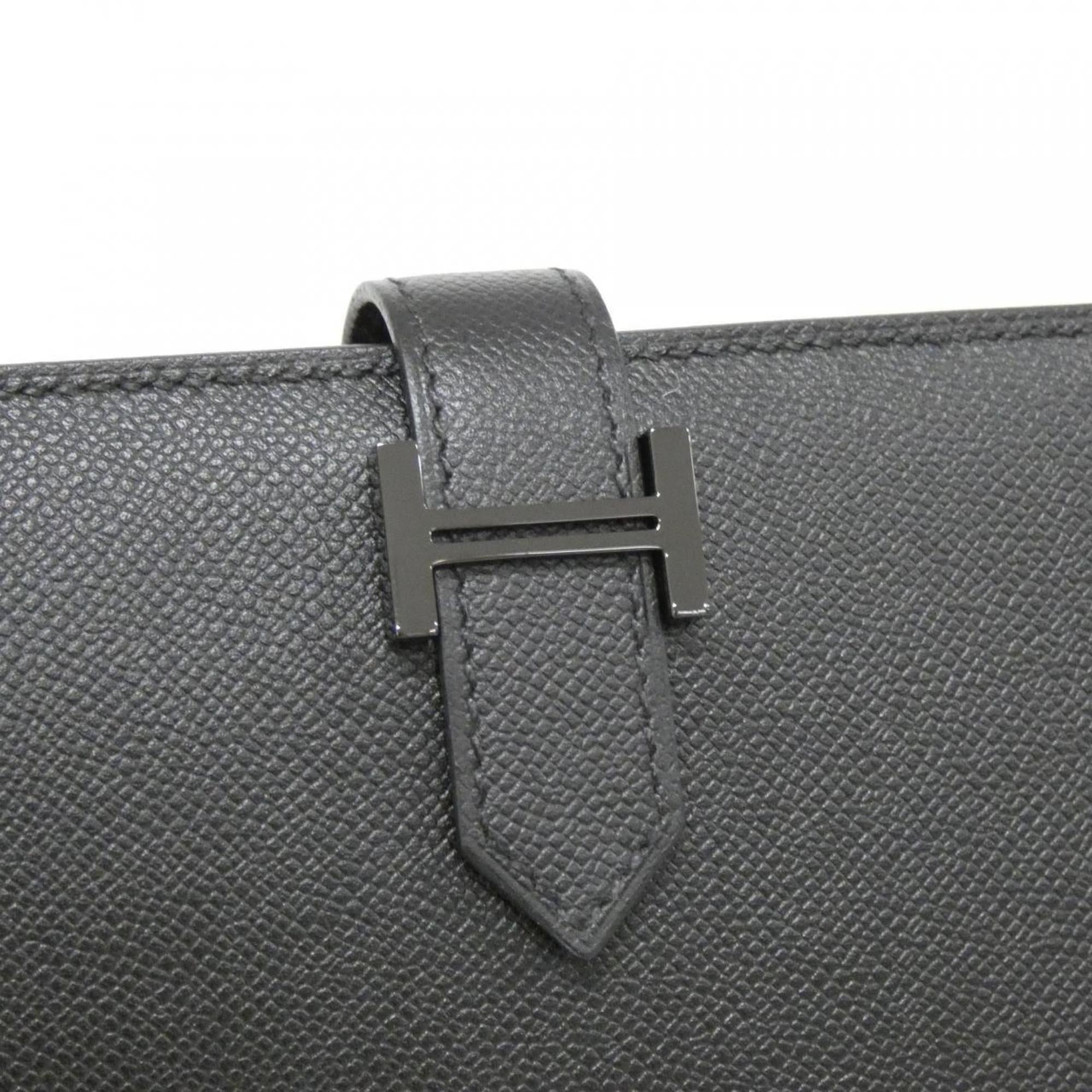 Hermes Bearn Black Wallet (Bi-Fold) (Pre-Owned)