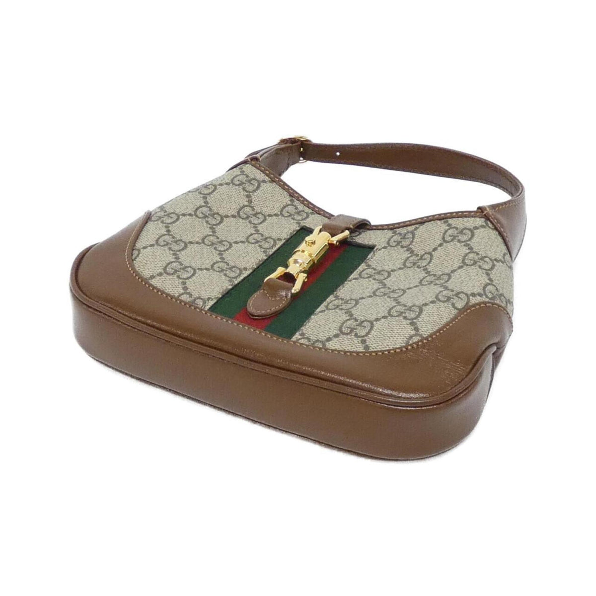 Gucci Beige Brown Gg Supreme Leather Handbag (Pre-Owned)