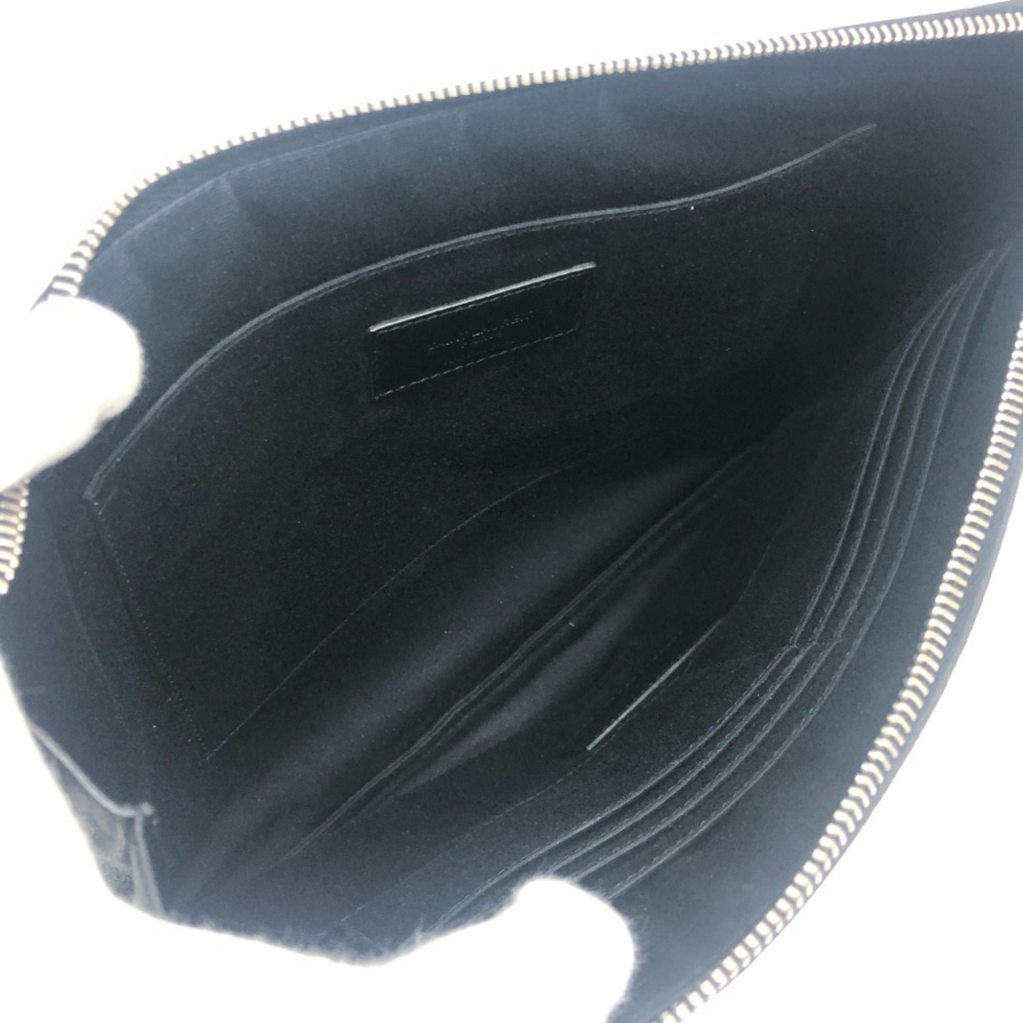 Saint Laurent Black Leather Clutch Bag (Pre-Owned)