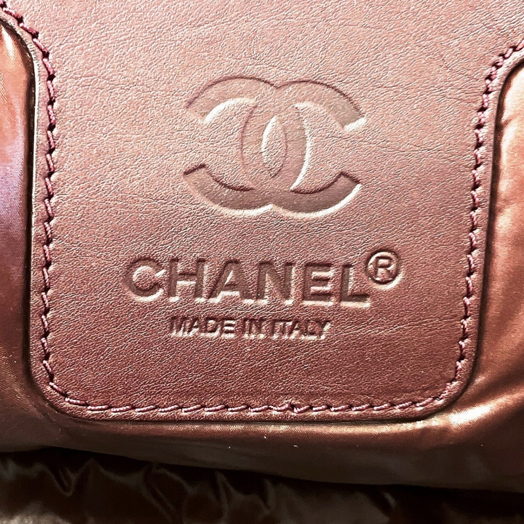 Chanel Green Nylon Boston Bag (Pre-Owned)