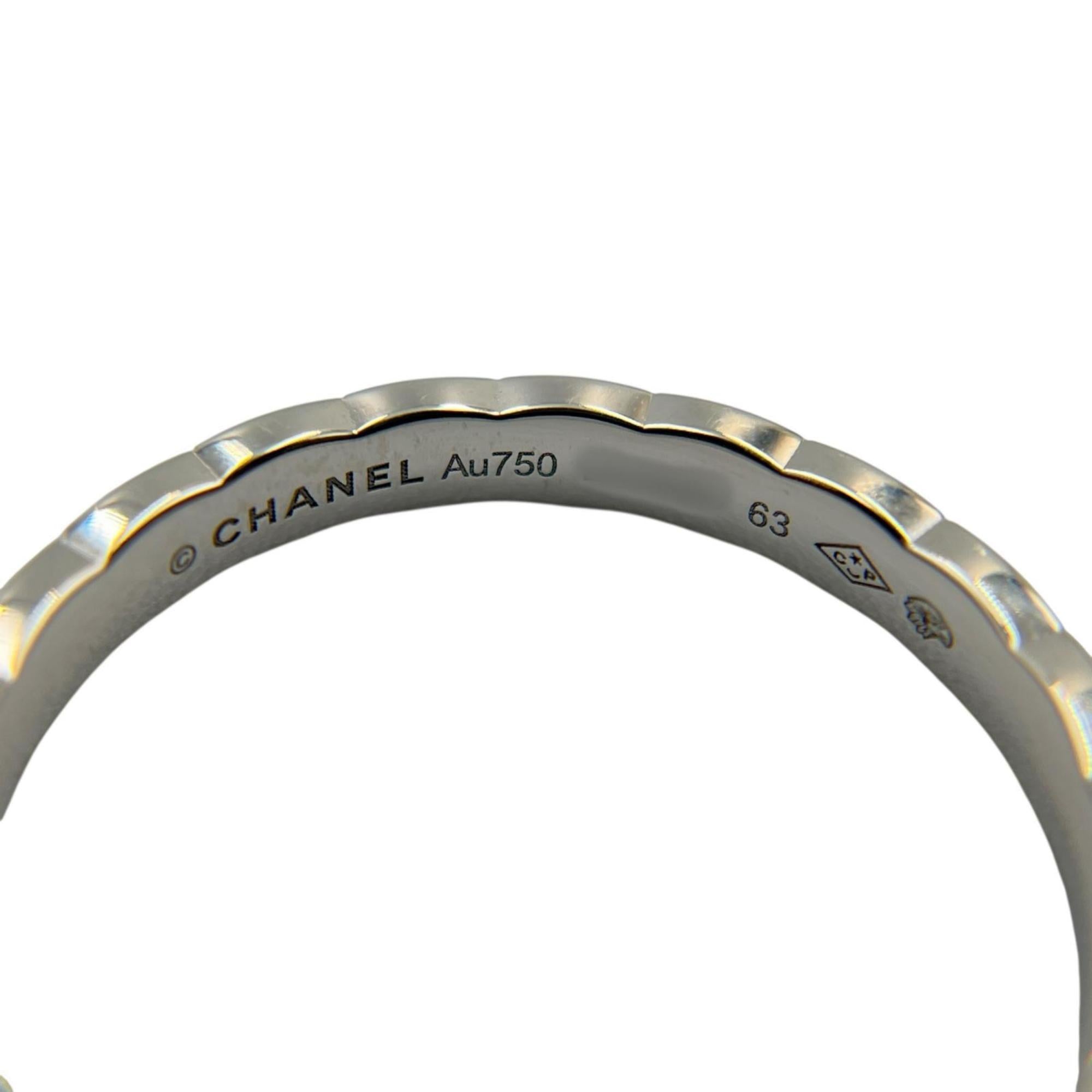 Chanel White White Gold (18K) Band Ring (Pre-Owned)