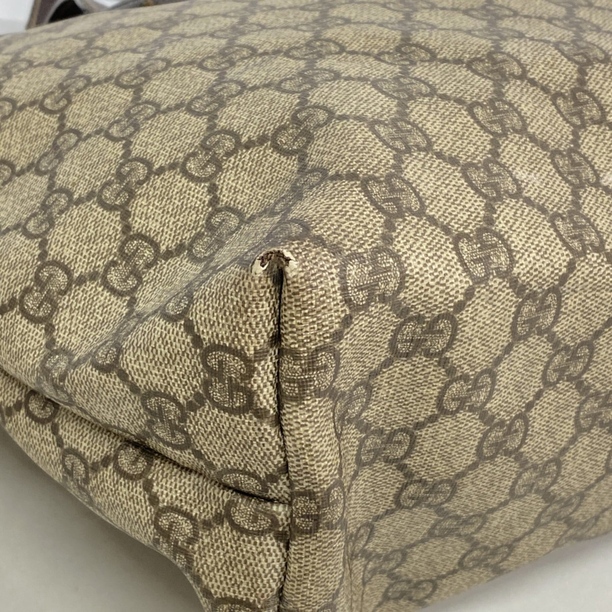 Gucci Beige Brown Pvc Tote Bag (Pre-Owned)