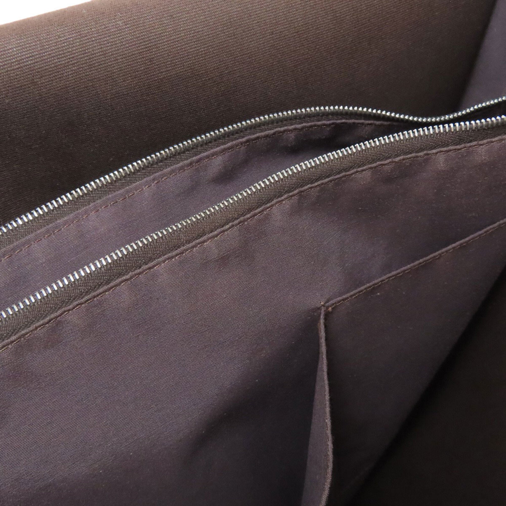 Hermes Brown Toile Officier Shoulder Bag (Pre-Owned)