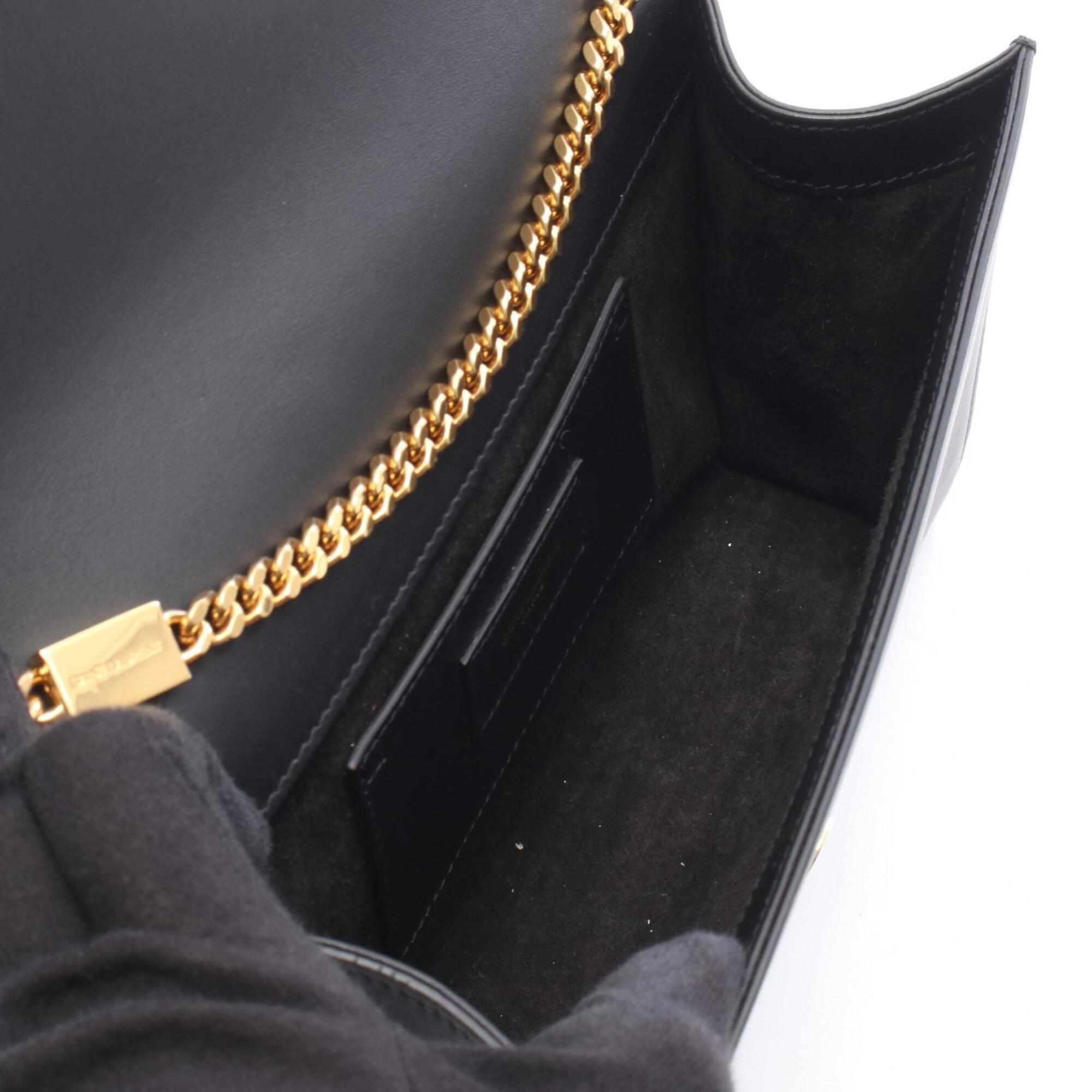 Yves Saint Laurent Black Leather Handbag Shoulder Bag (Pre-Owned)
