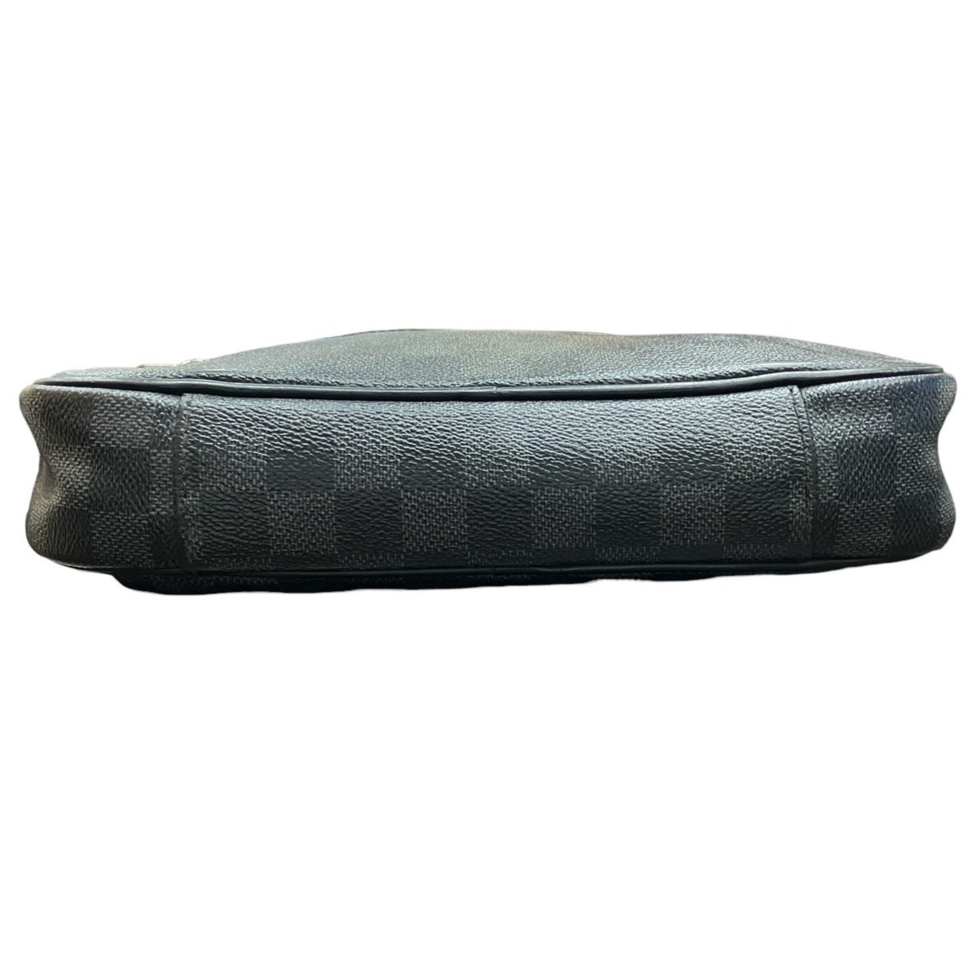 Louis Vuitton Black Gray Pvc Messenger Bag (Pre-Owned)