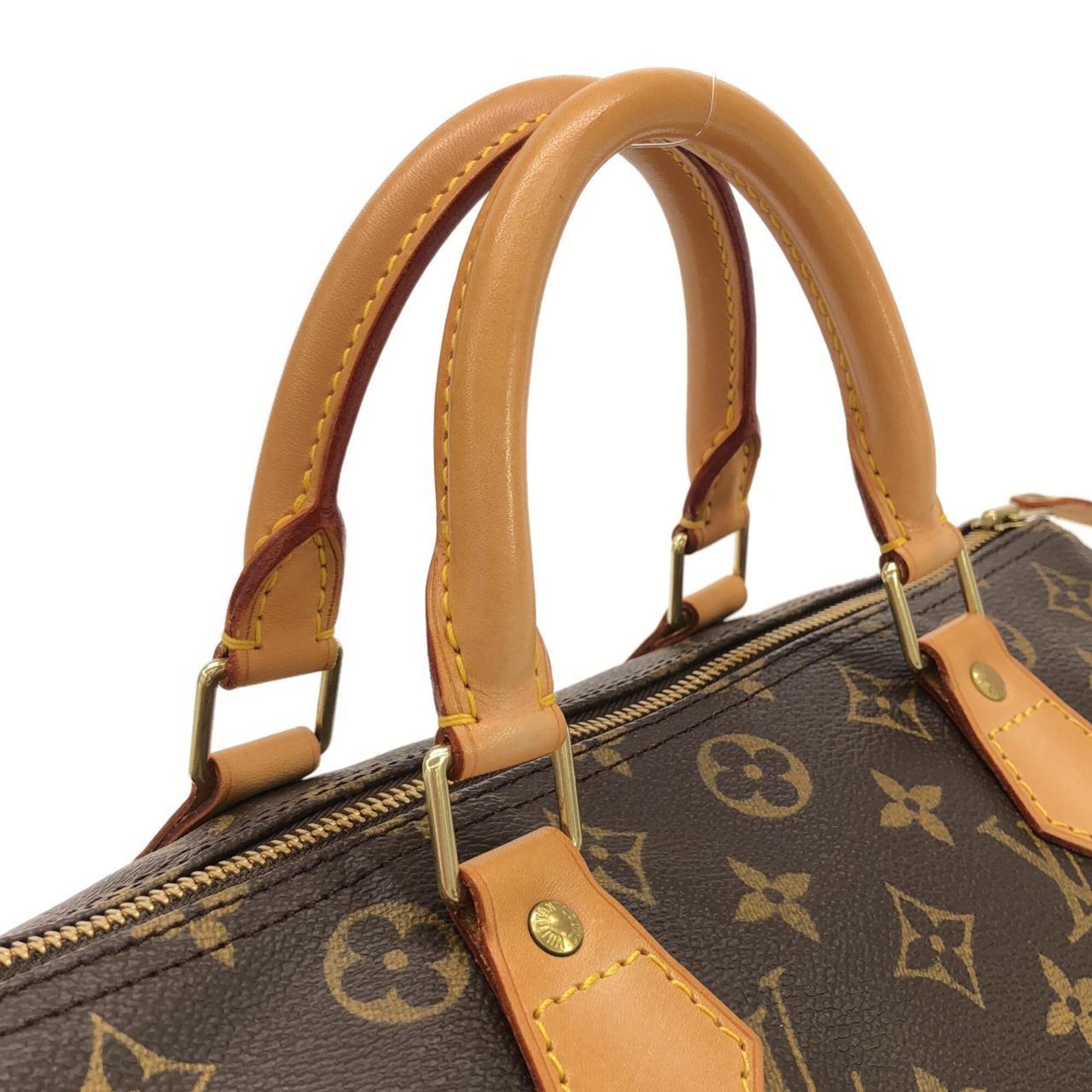 Louis Vuitton Marron Coated Canvas Boston Bag (Pre-Owned)