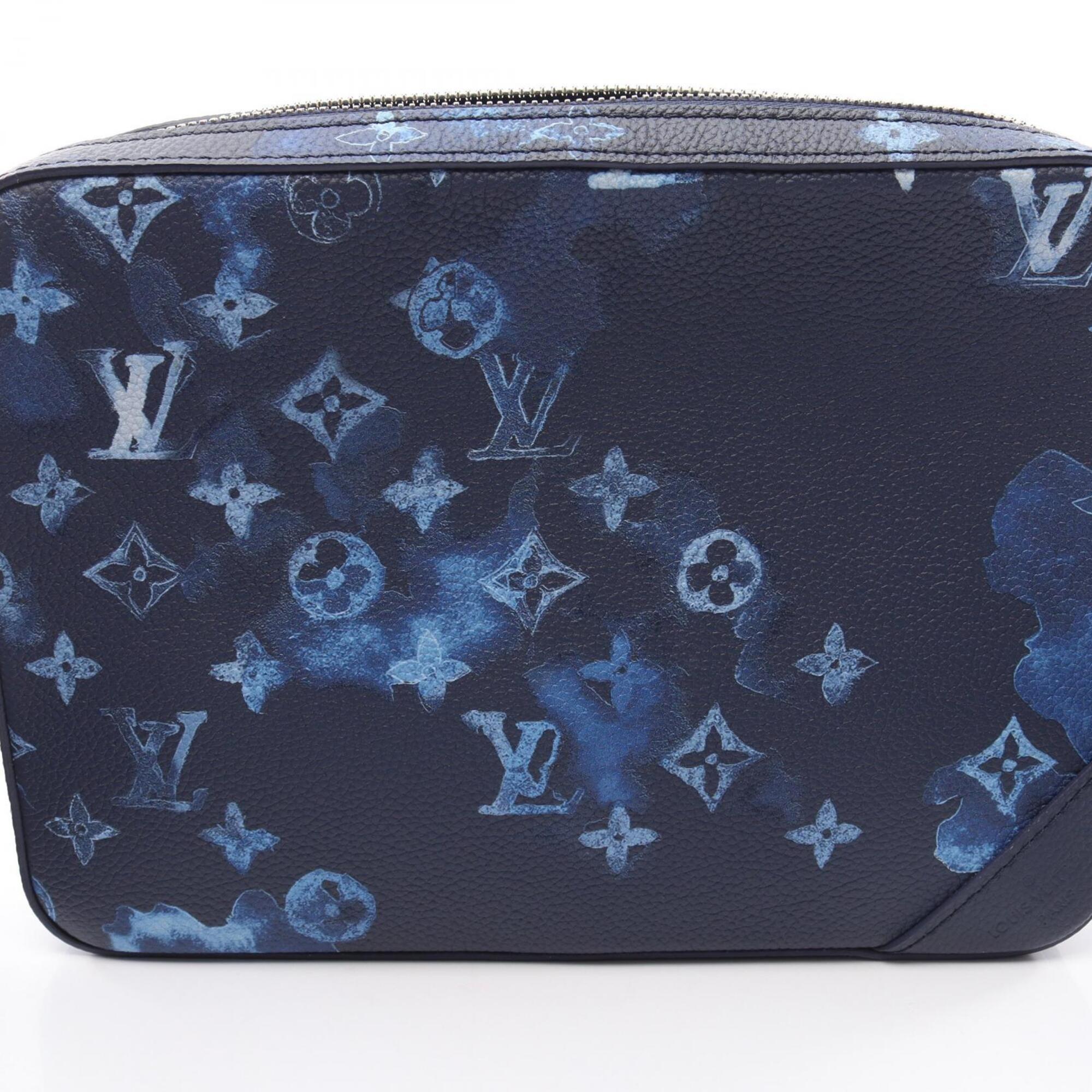 Louis Vuitton Blue Navy Monogram Leather Handbag Pouch Shoulder Bag (Pre-Owned)