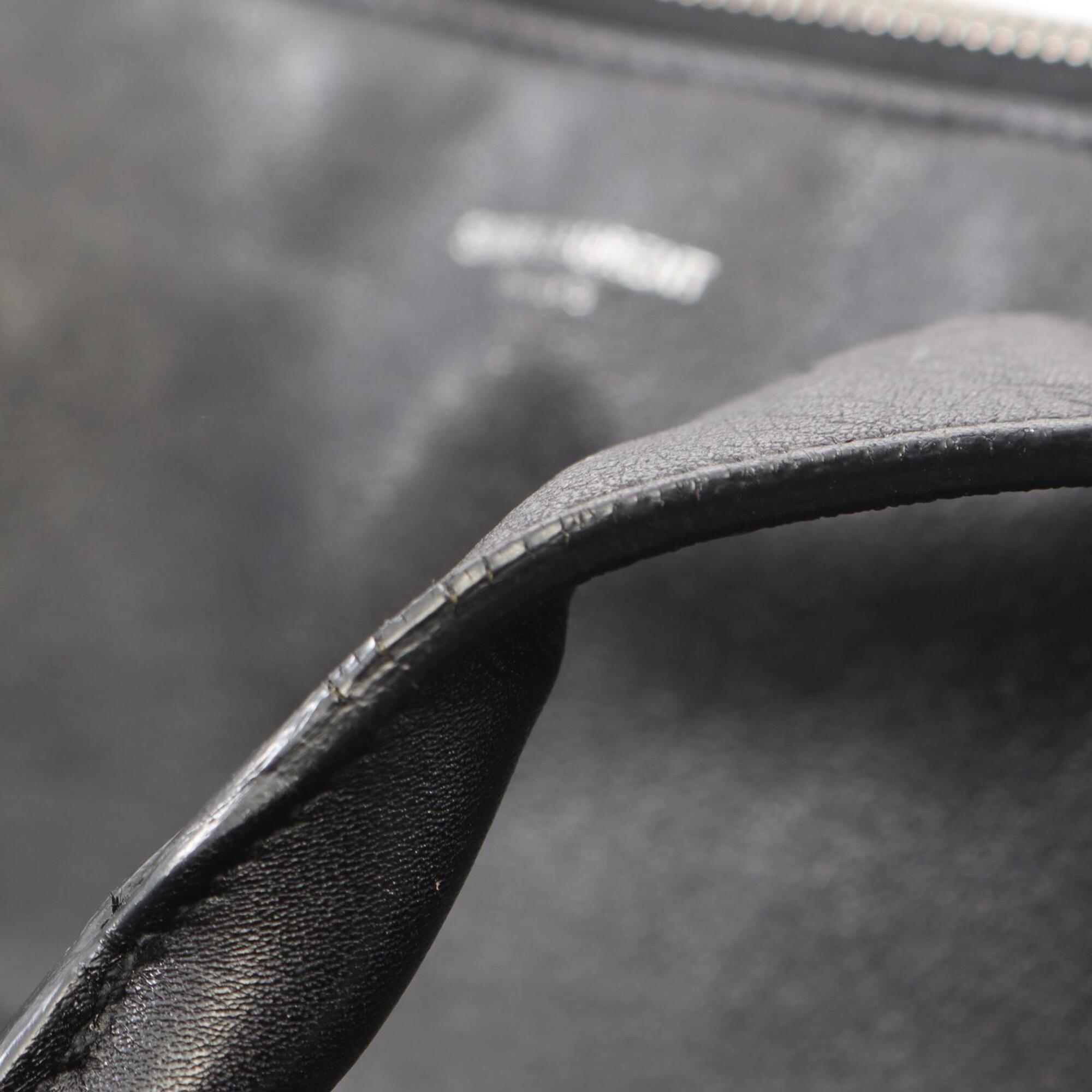Yves Saint Laurent Black Leather Handbag Tote Bag (Pre-Owned)