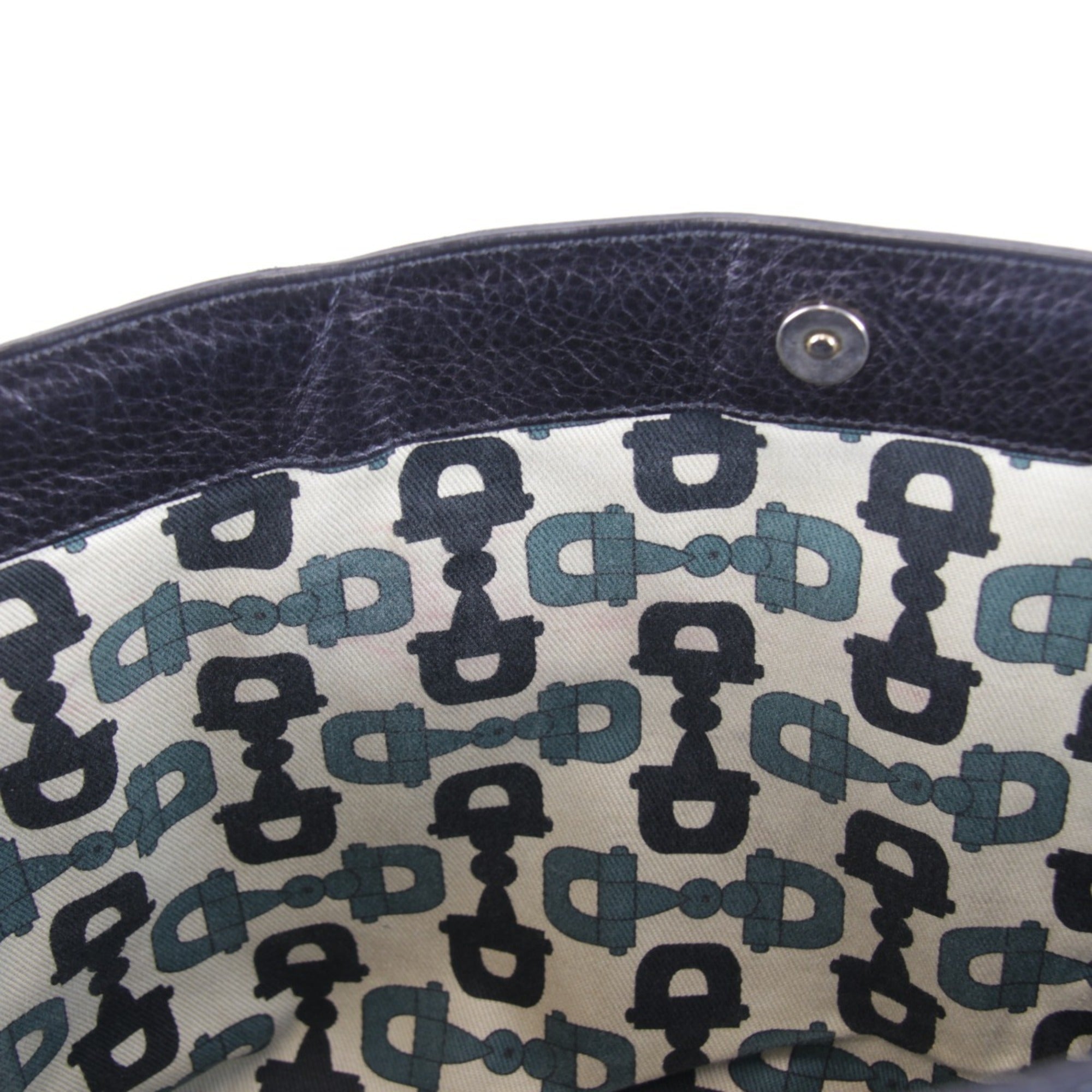 Gucci Guccissima Black Gg Leather Leather Tote Bag (Pre-Owned)