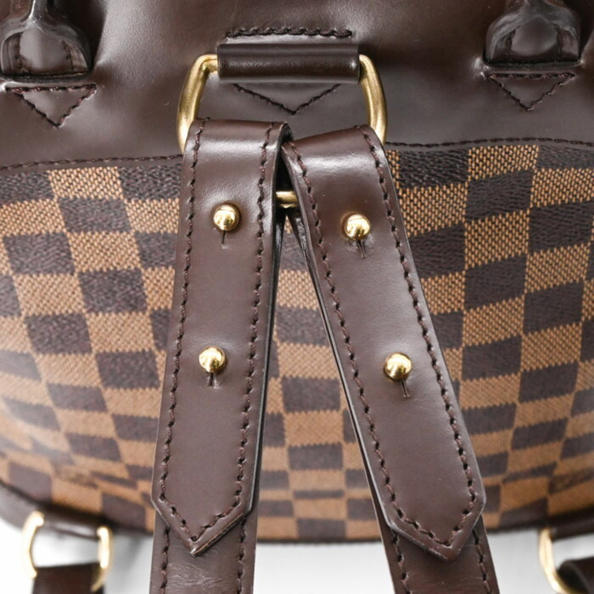 Louis Vuitton Brown Damier Canvas Damier Graphite Leather Backpack (Pre-Owned)