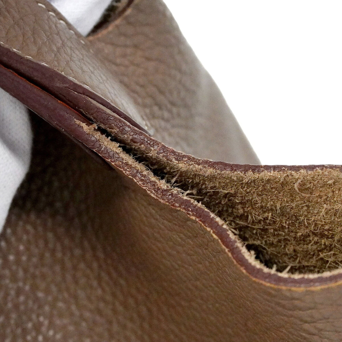 Hermes Etoupe Gray Gold Taurillon Clemence Leather Handbag (Pre-Owned)